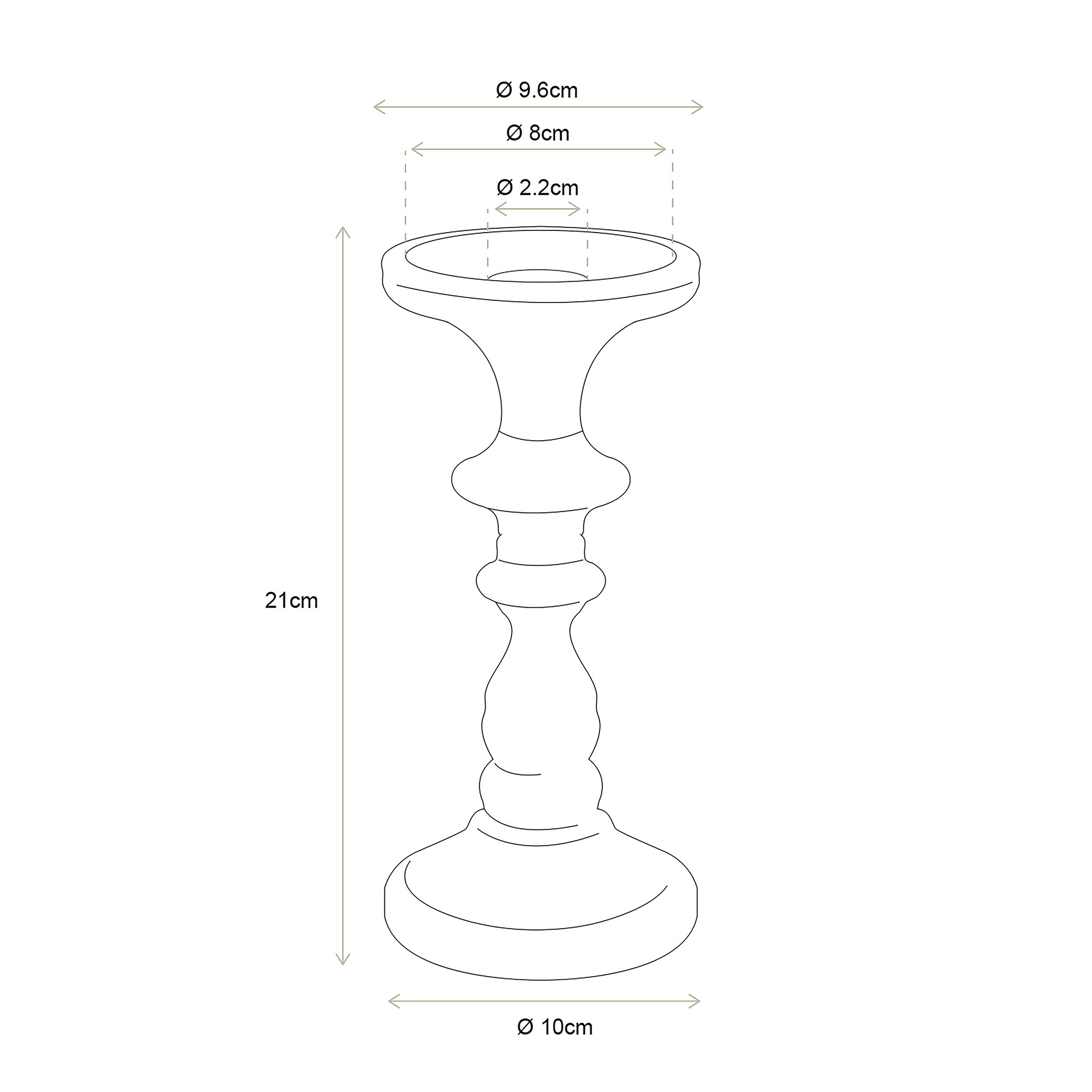 vtwonen Glas-Kerzenhalter  | klein