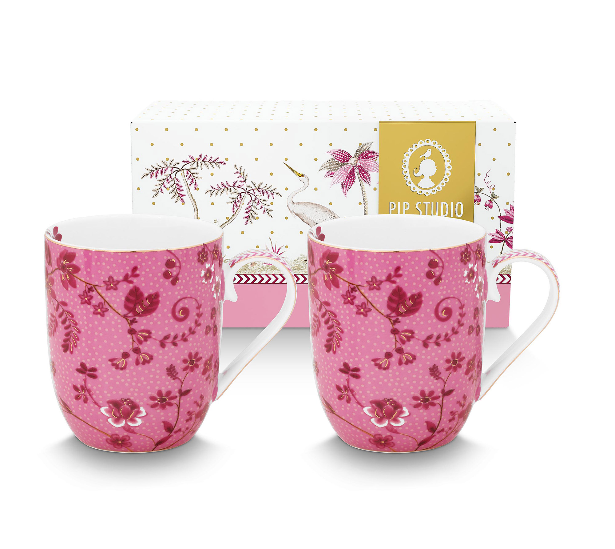 Pip Studio 2er Set Tassen klein Jolie | pink Pip Studio 2er Set Tassen klein Jolie | pink
