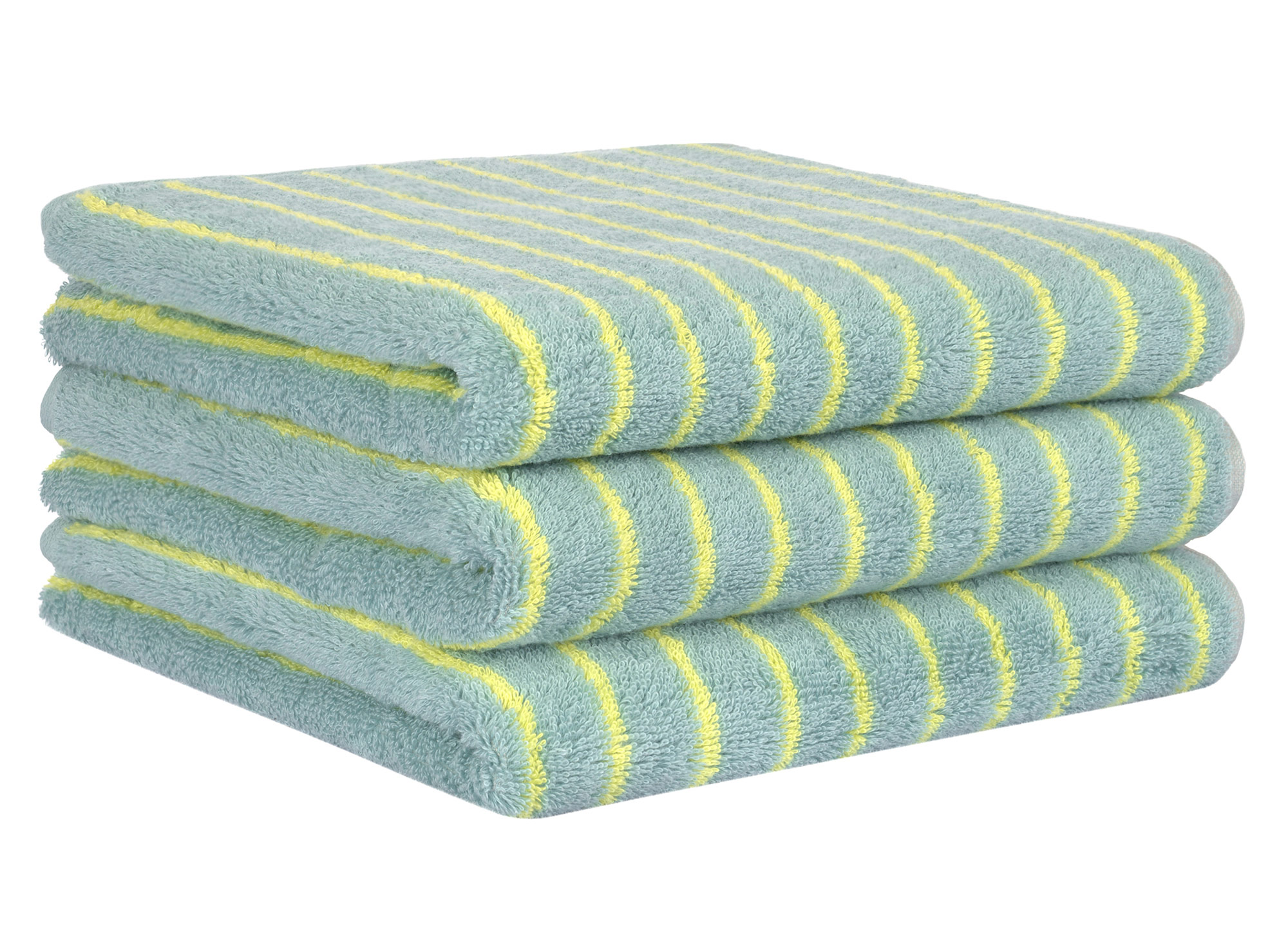 Cawö Handtuch Weekend 6296 | 40 grün/lemon