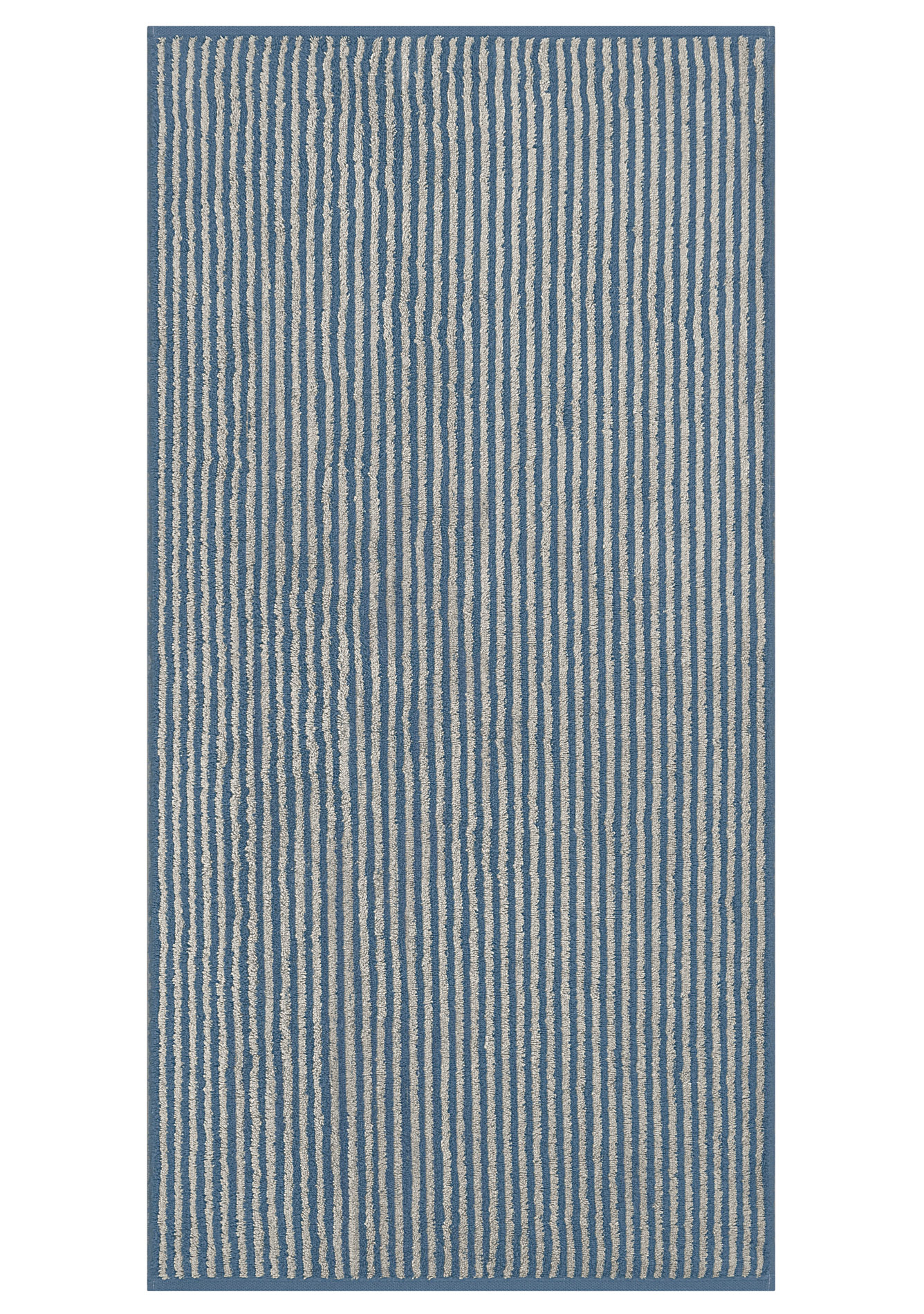 Cawö Handtuch Luxury Home Two-Tone Stripe 480 | 10 nachtblau