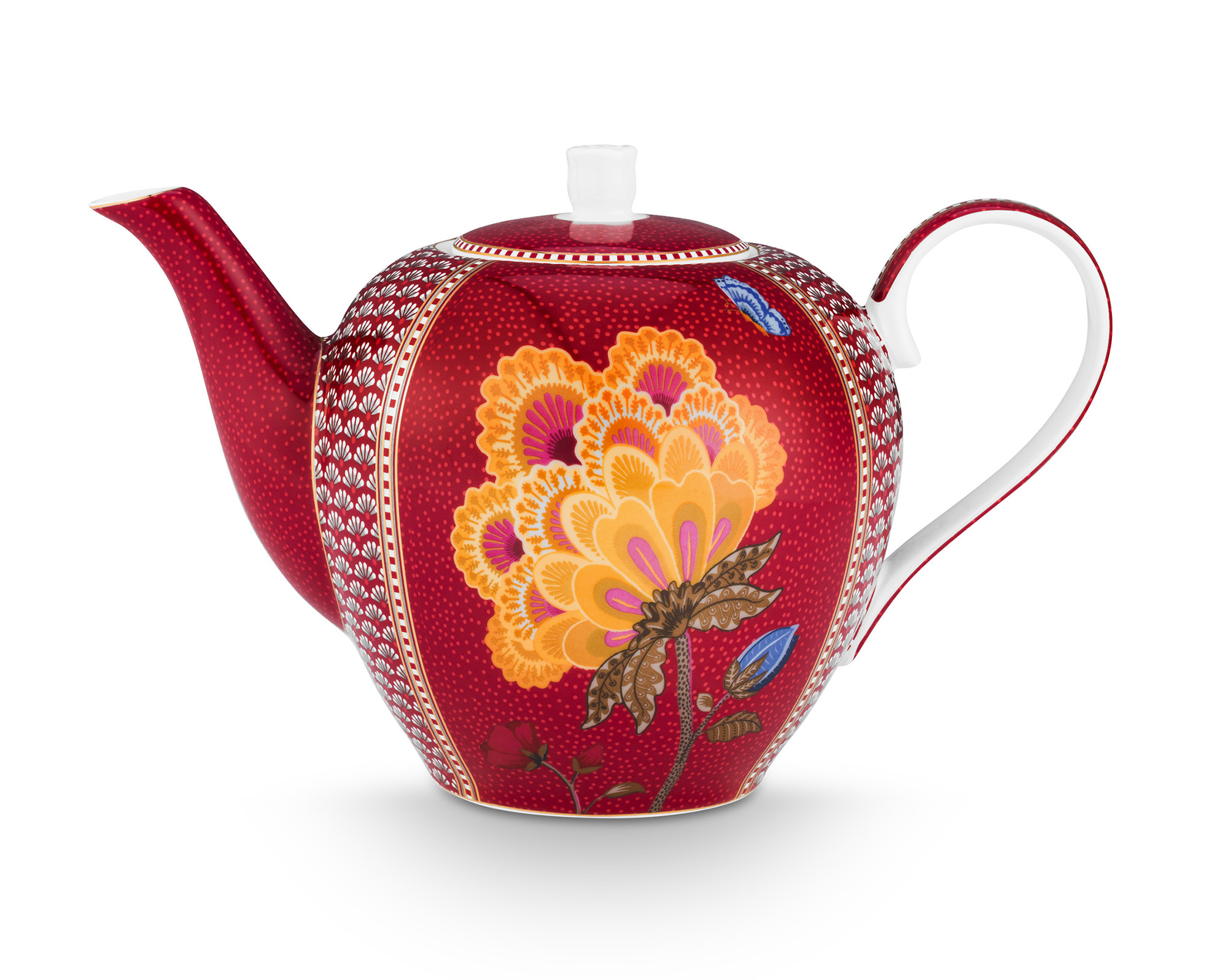 Pip Studio Teekanne gross Blooming Tales | Dark Red