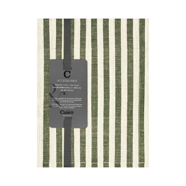 Cawö Geschirrtuch Linen Classics 537 | 43 oliv