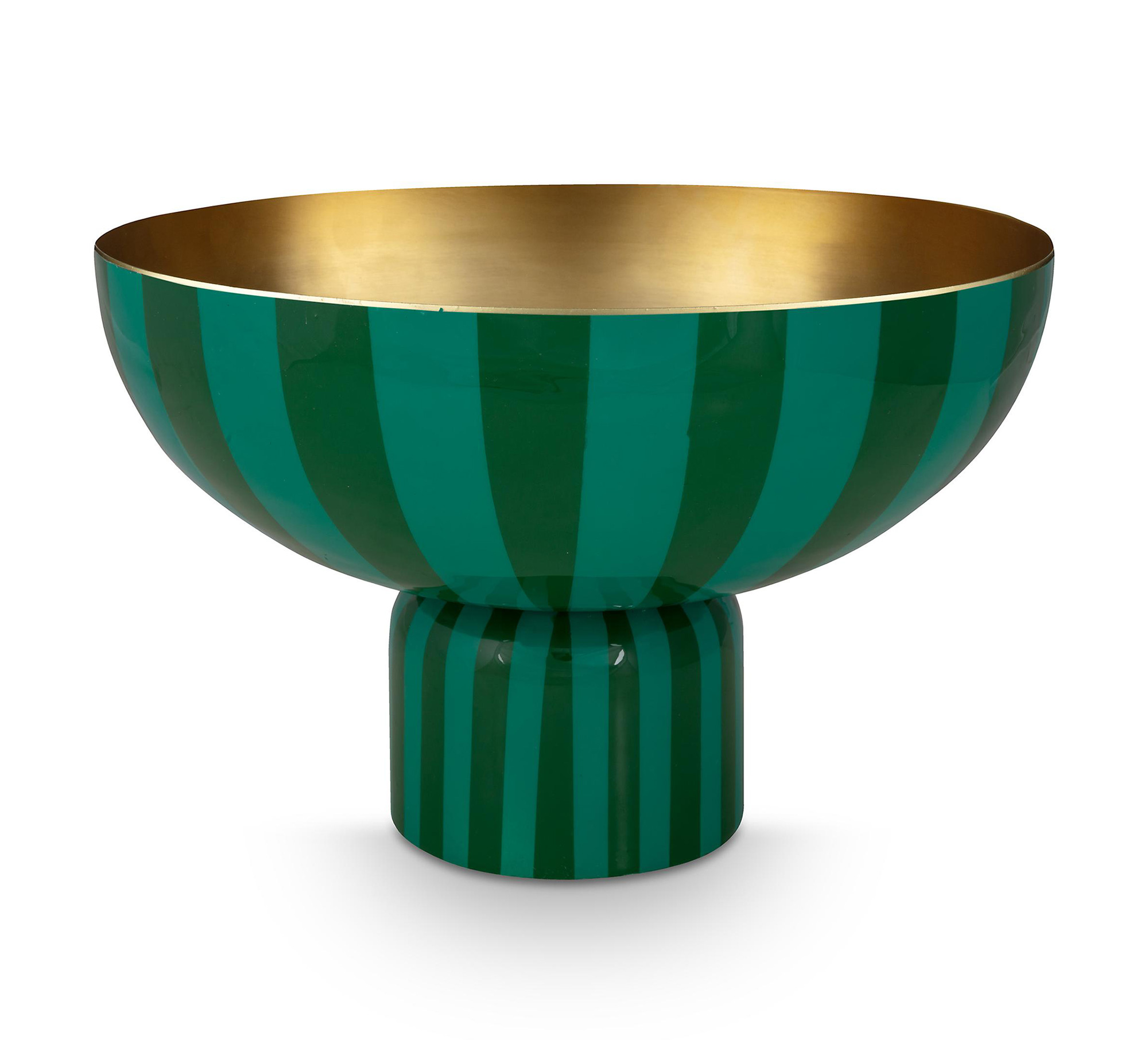 Pip Studio Hohe Metall Schale Lovebirds | grün