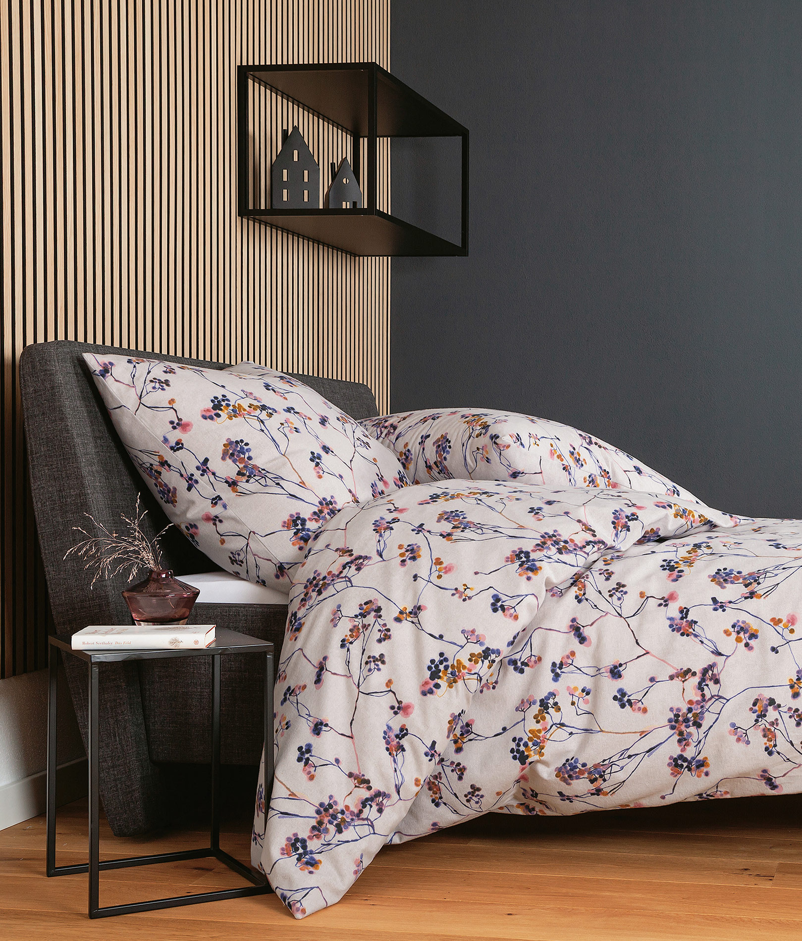 Janine Feinbiber-Bettwäsche DAVOS | 05 lila weinbeere