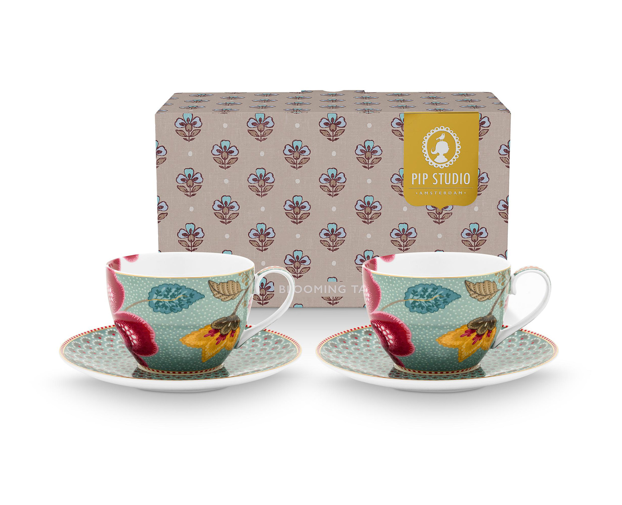 Pip Studio 2er Set Tassen und Untertassen Blooming Tales | B