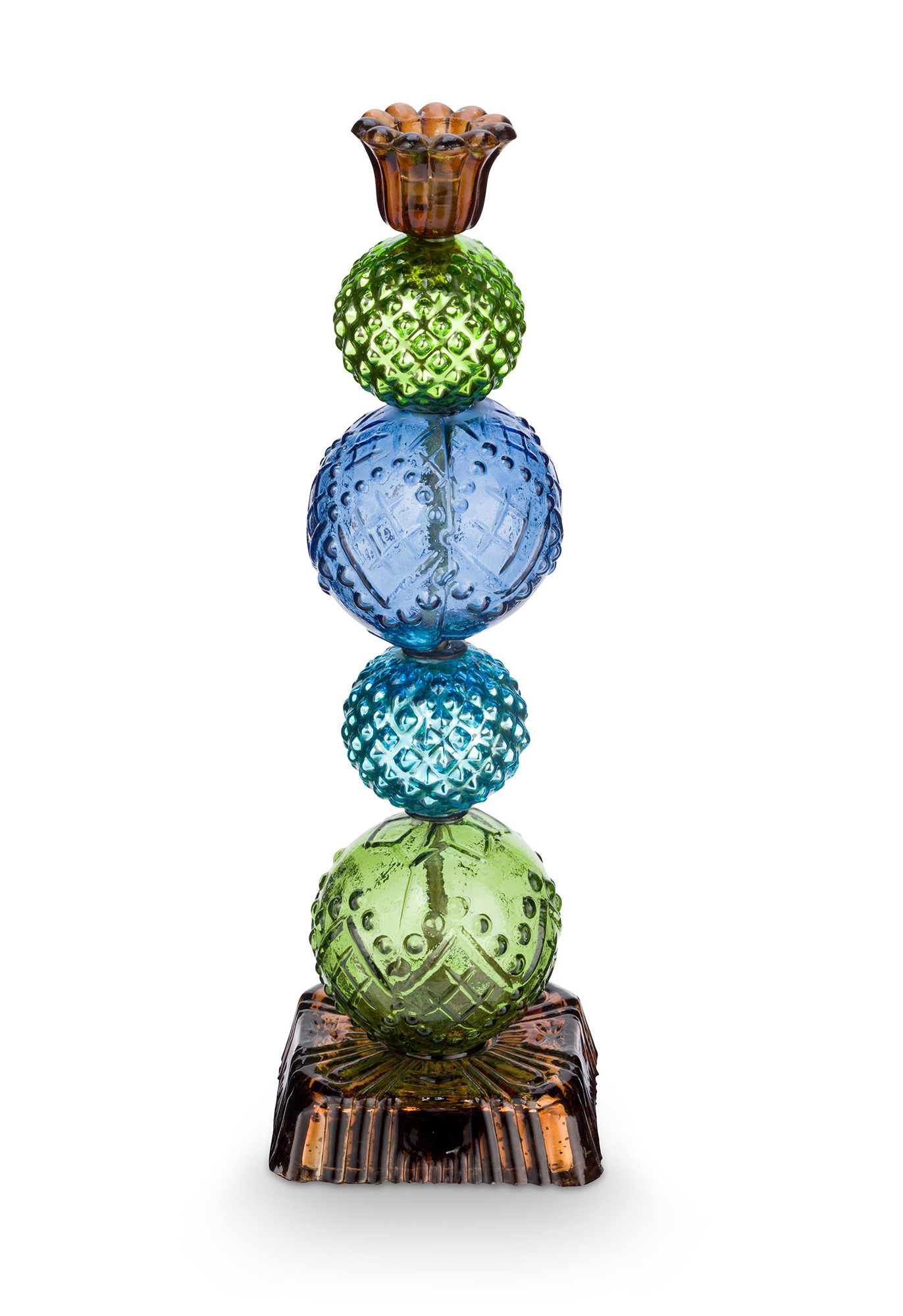 Pip Studio Kerzenhalter Glas Love Birds | blau-grün