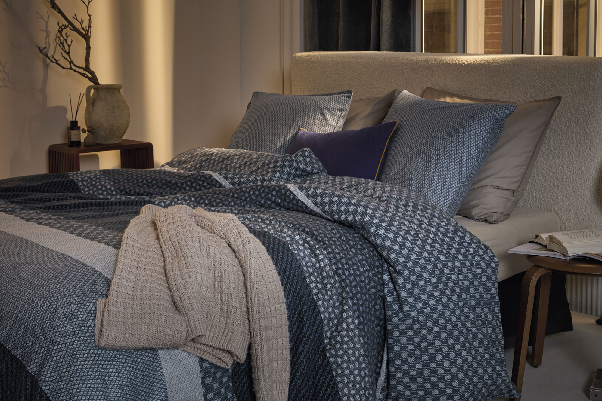 Beddinghouse Flanellbettwäsche Fera | blau