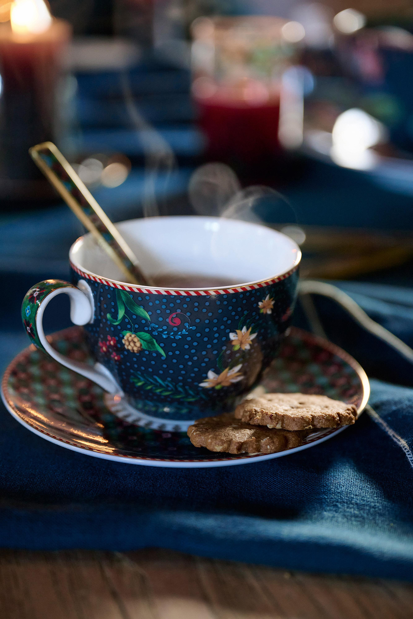 Pip Studio Tasse & Untertasse Berry Blues | blau