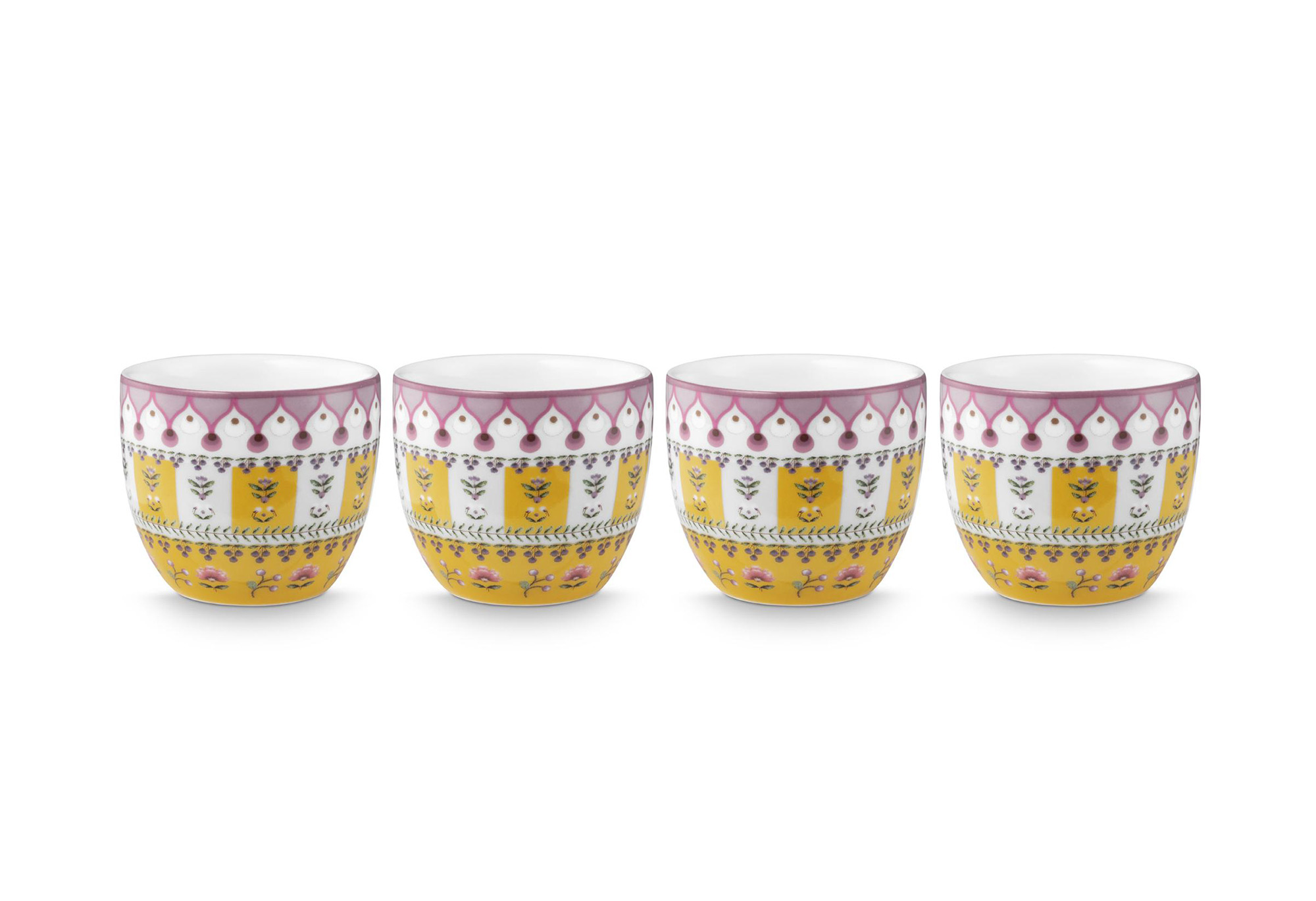 Pip Studio 4er Set Eierbecher Lily & Lotus | Yellow