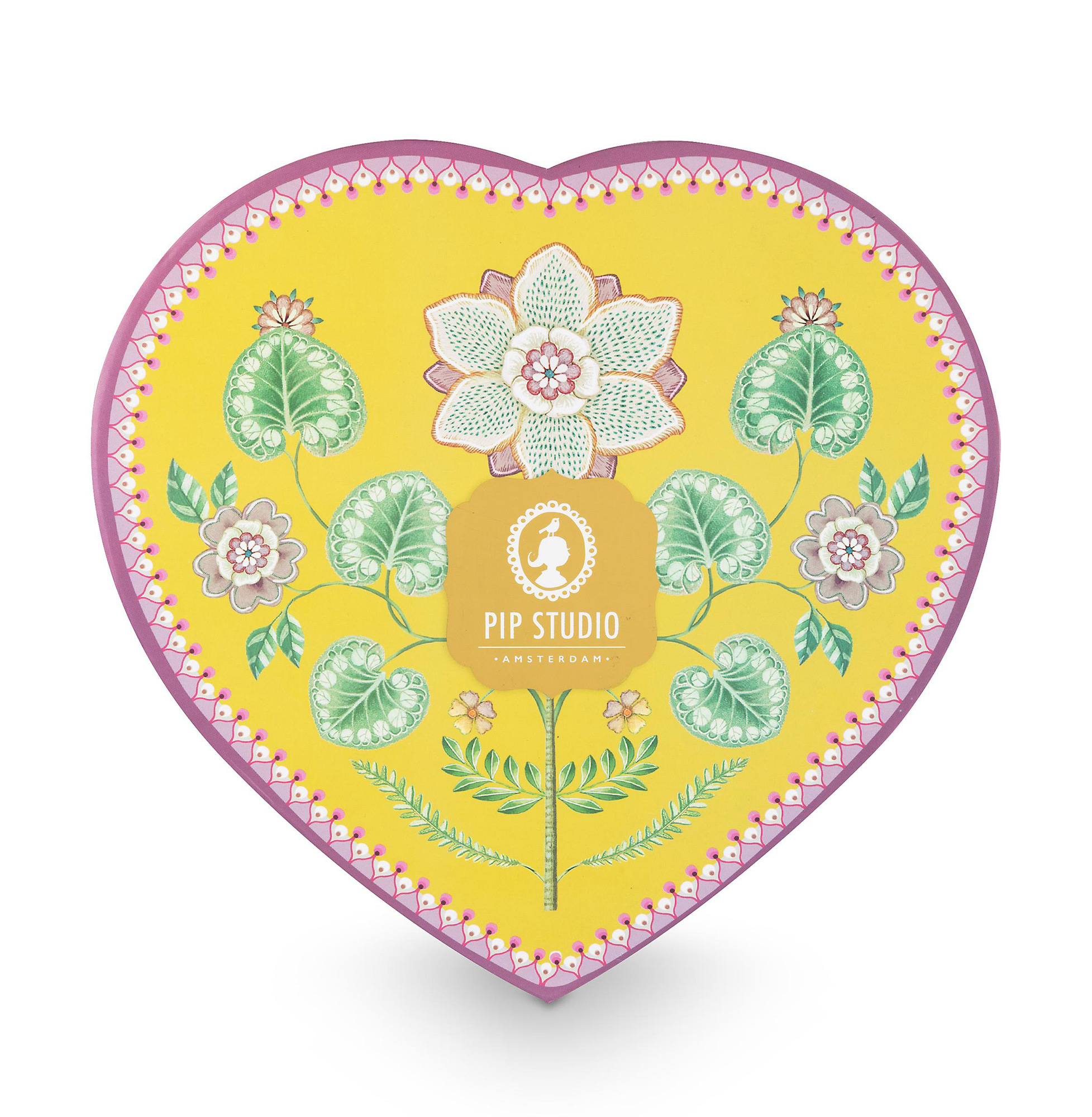 Pip Studio 2 herzförmige Teller Lily & Lotus | Yellow