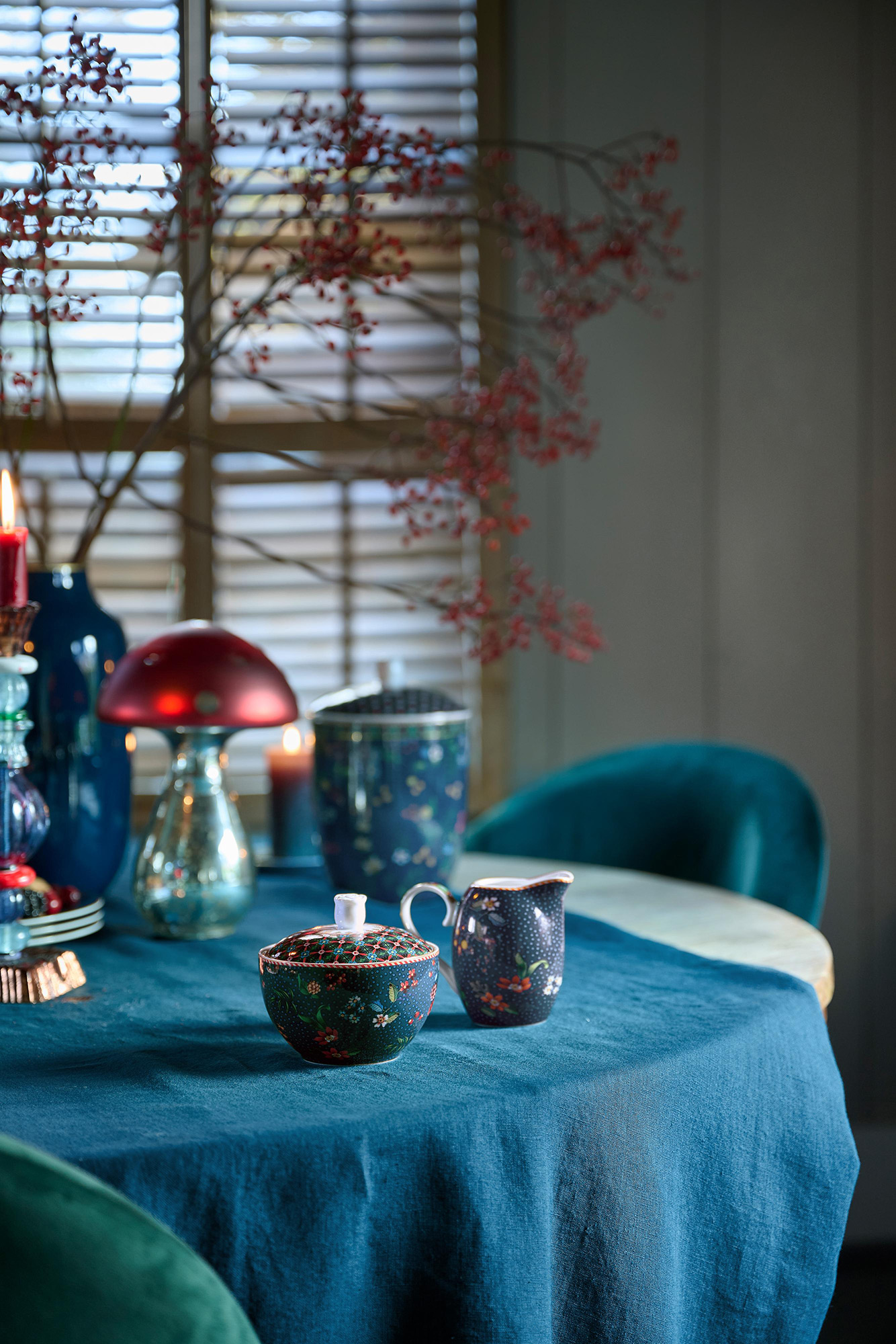 Pip Studio Zuckerdose Berry Blues | blau