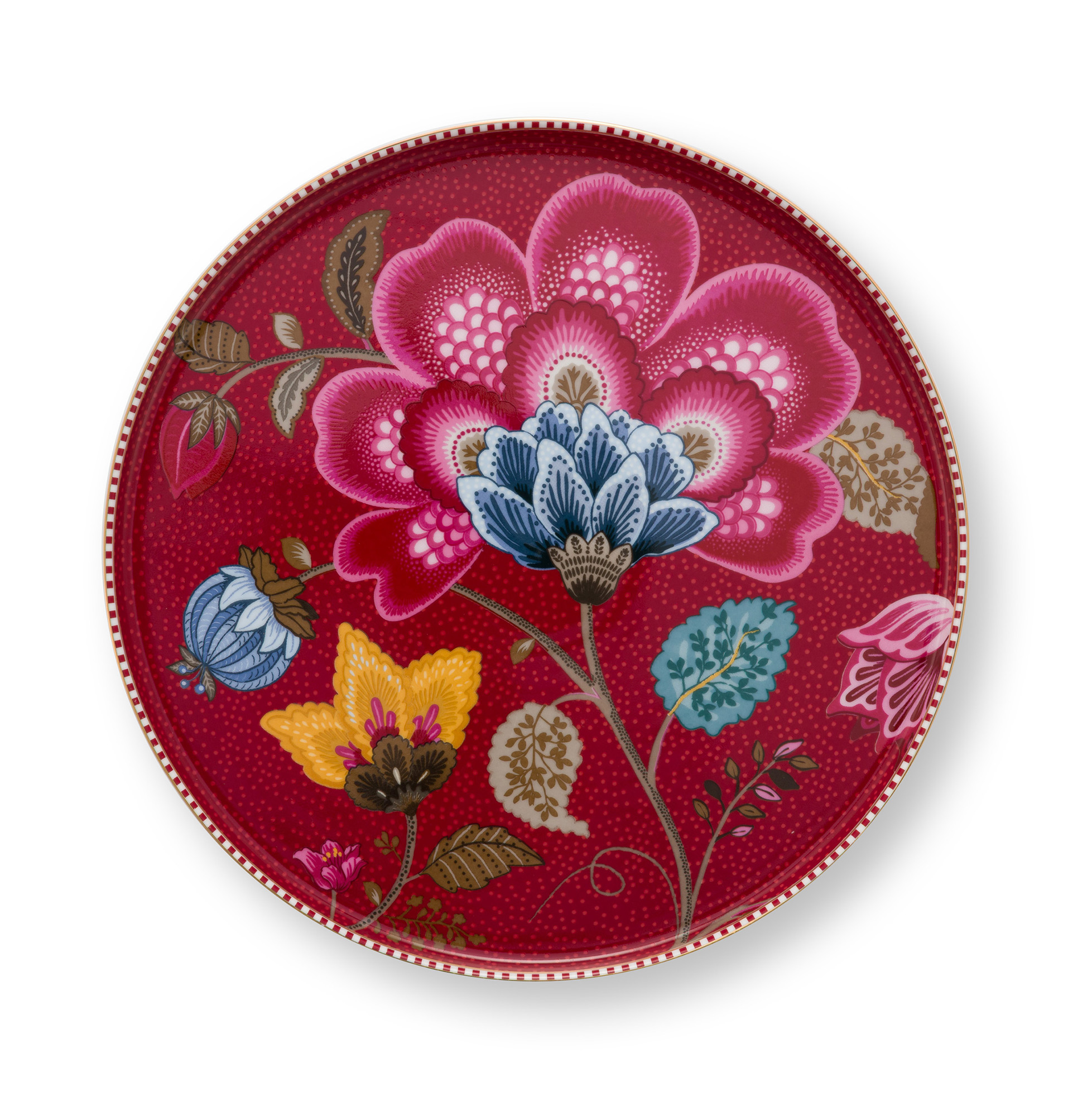 Pip Studio Mini-Kuchenteller Blooming Tales | Dark Red