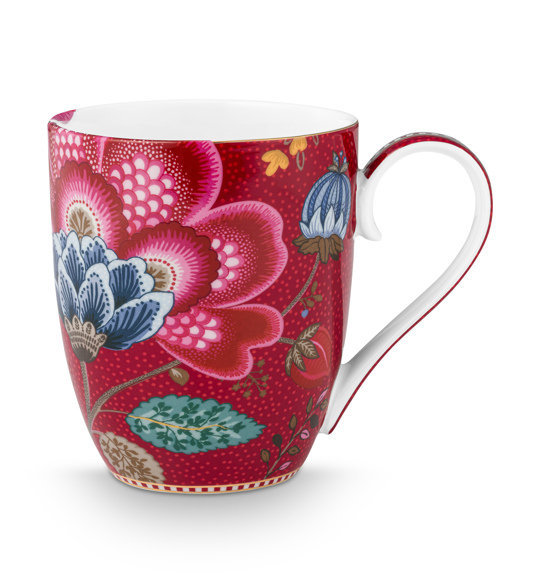 Pip Studio Becher XL Blooming Tales | Dark Red