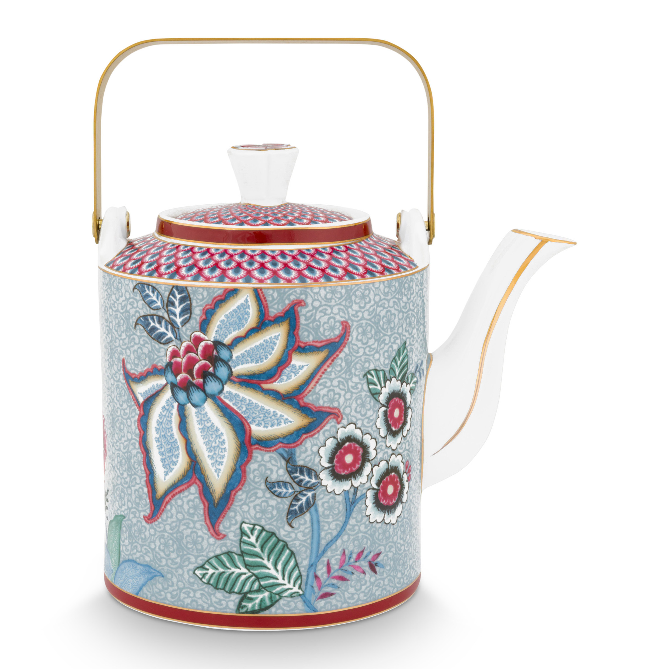 Pip Studio Geschenkset Teekanne Flower Festival | Blau