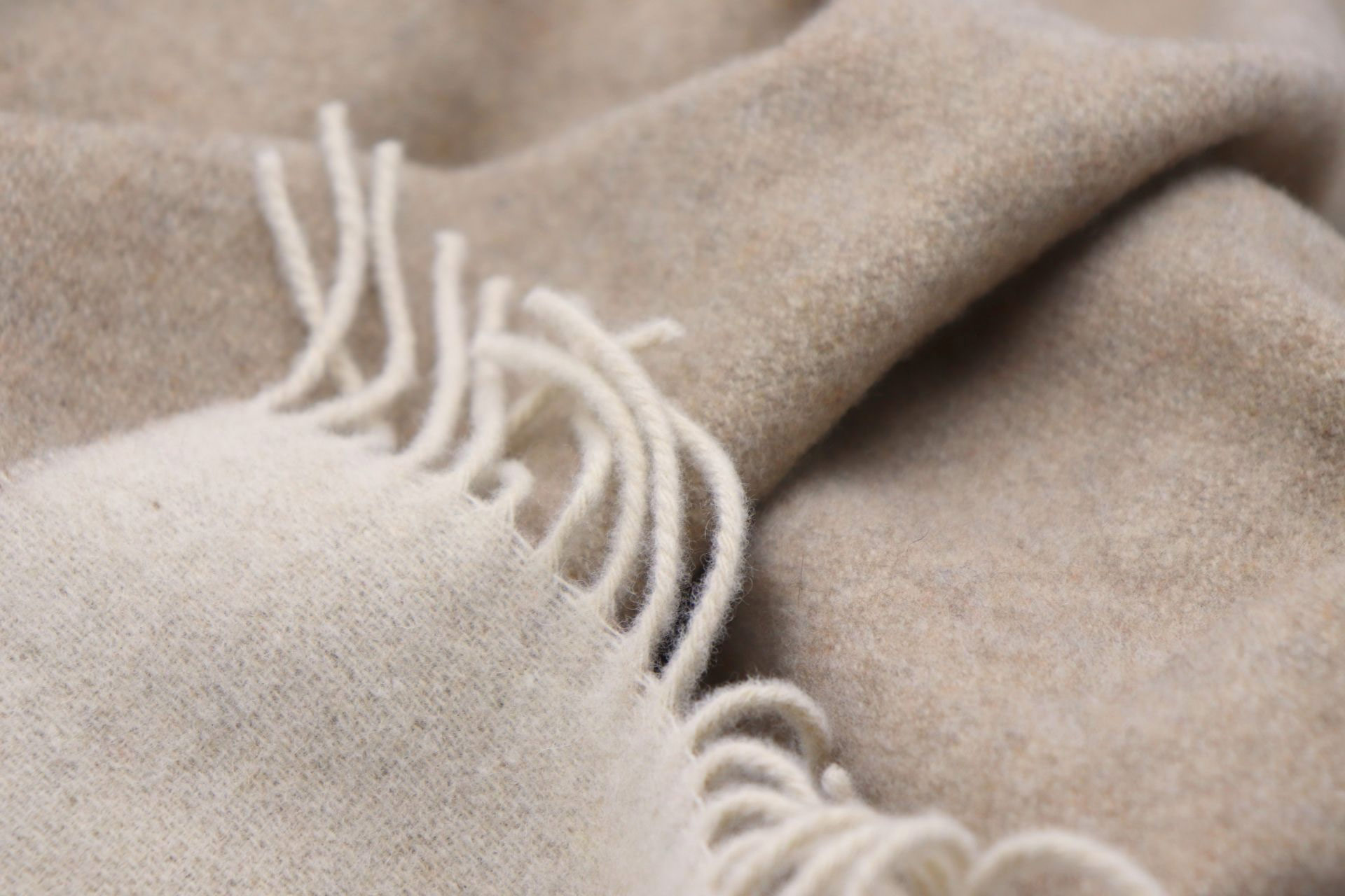 Biederlack Plaid / Decke natur-sand