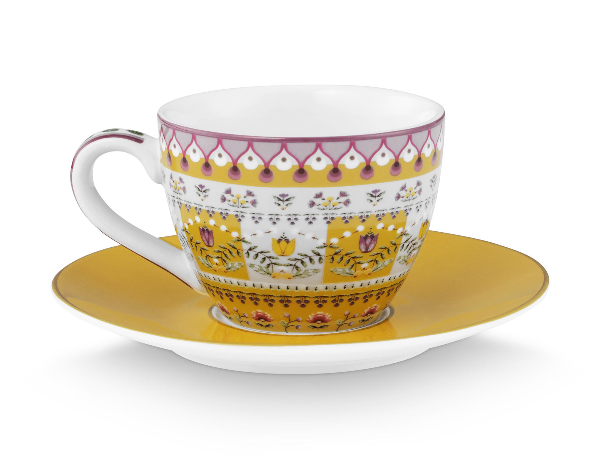 Pip Studio 2er Set Espresso Tasse & Untertasse Lily & Lotus