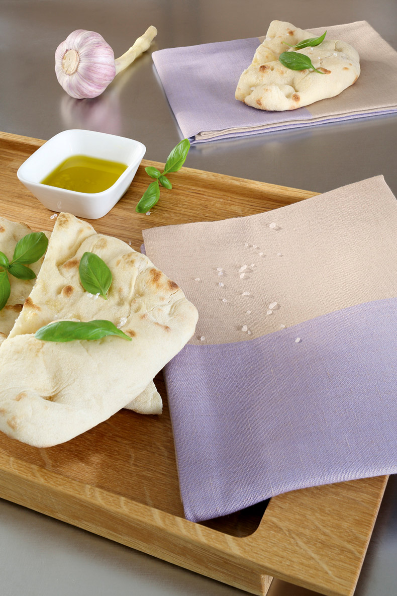 Cawö Geschirrtuch Duo Cuisine 535 | 83 lavendel/leinen