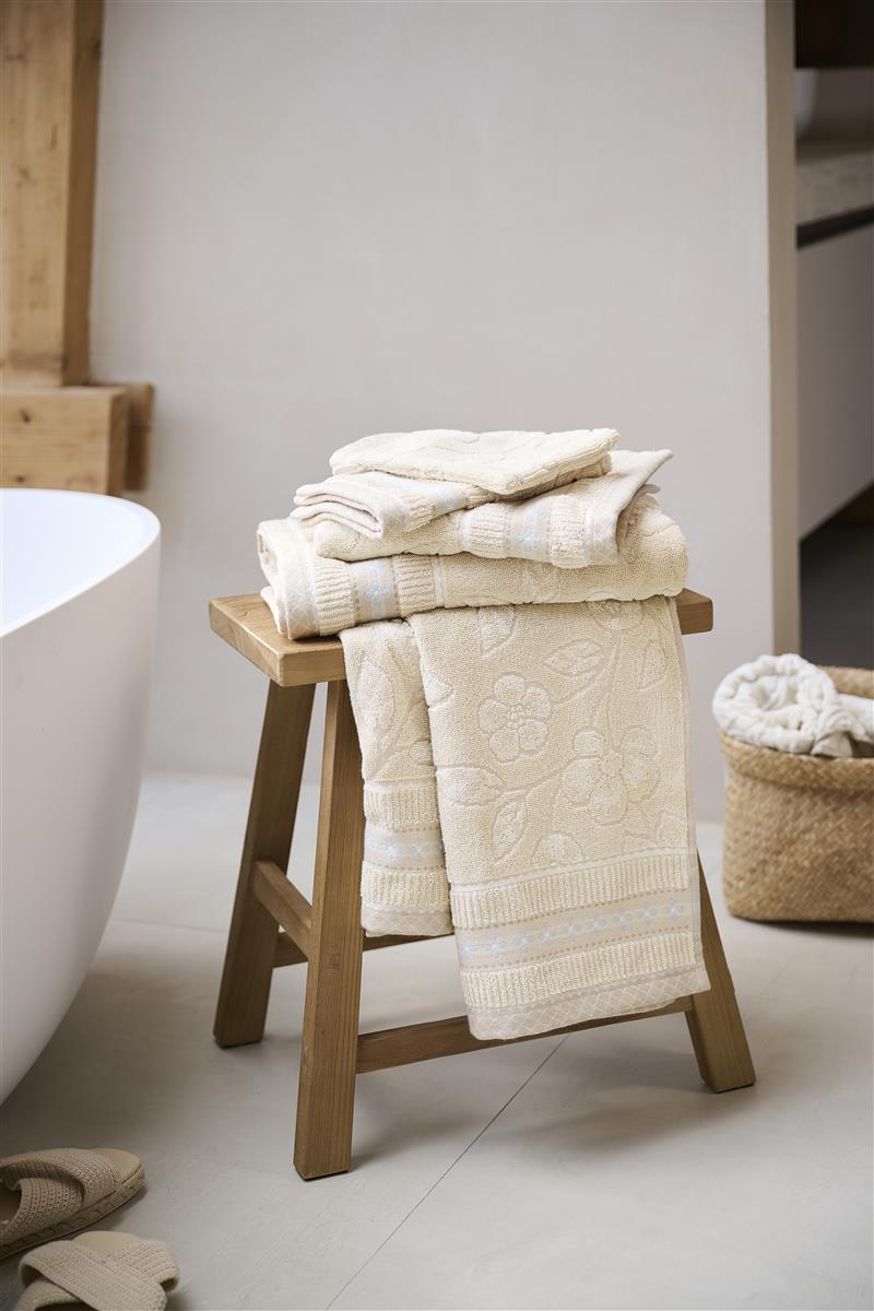 Pip Studio Handtuch Jasmin Jacquard | Sand