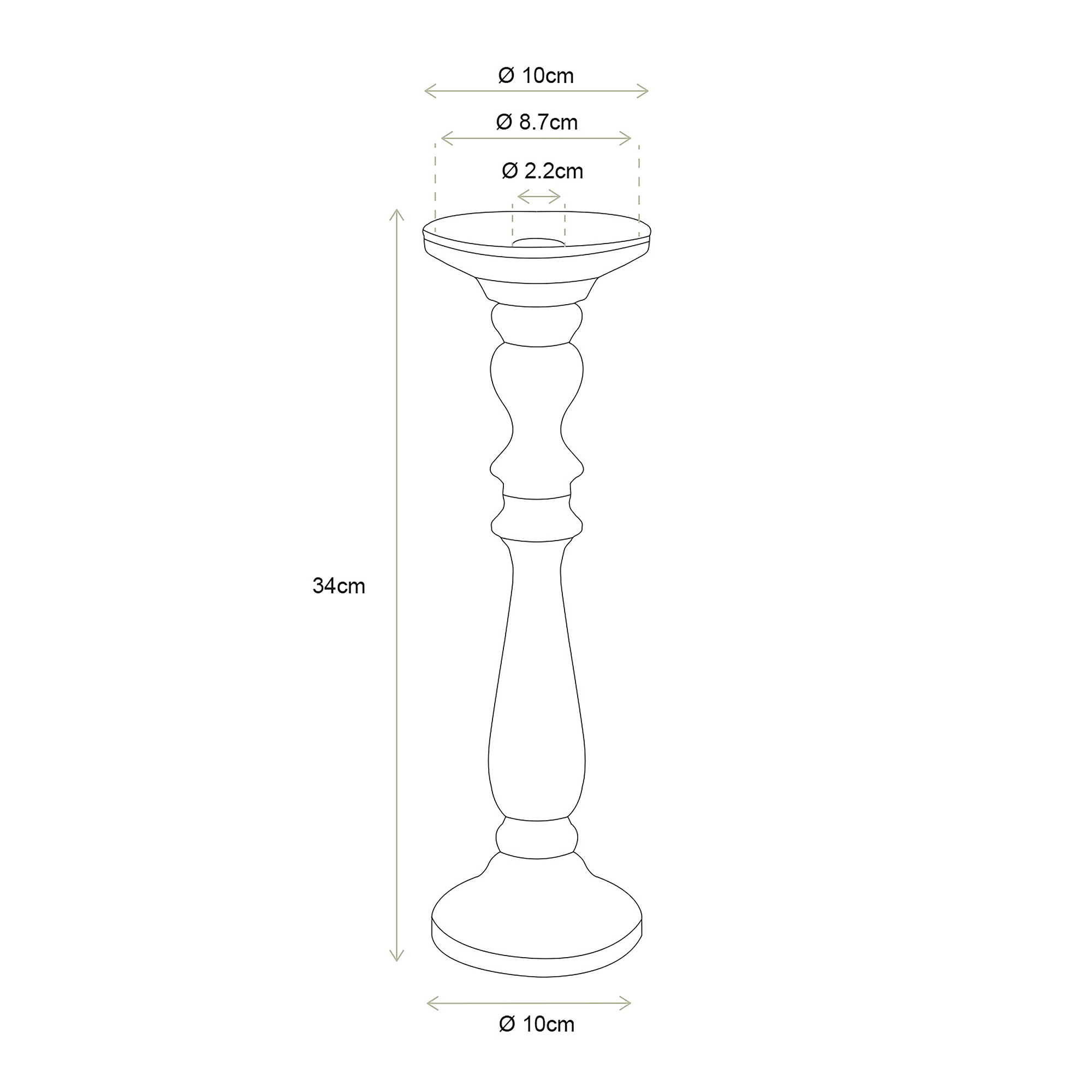 vtwonen Glas-Kerzenhalter  | gross