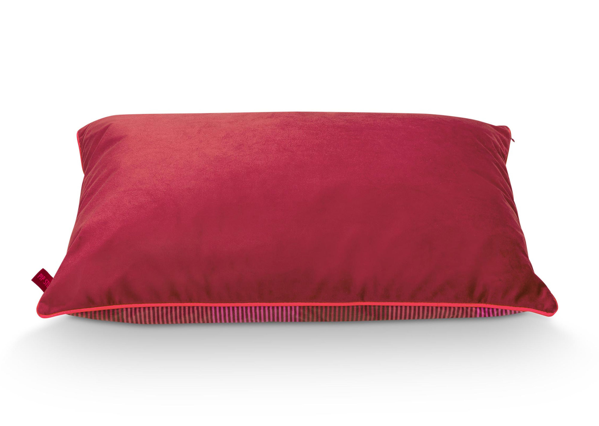 Pip Studio Kissen Multi Stripe | rot