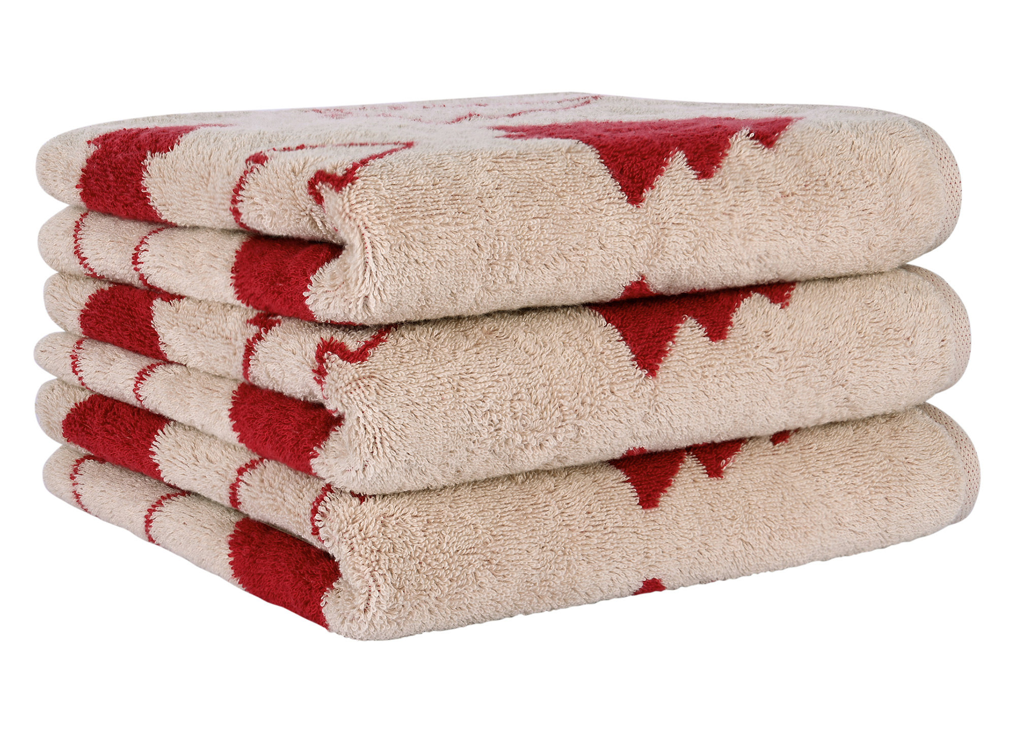 Cawö Handtuch Christmas Edition 794 | 32 natur-rot