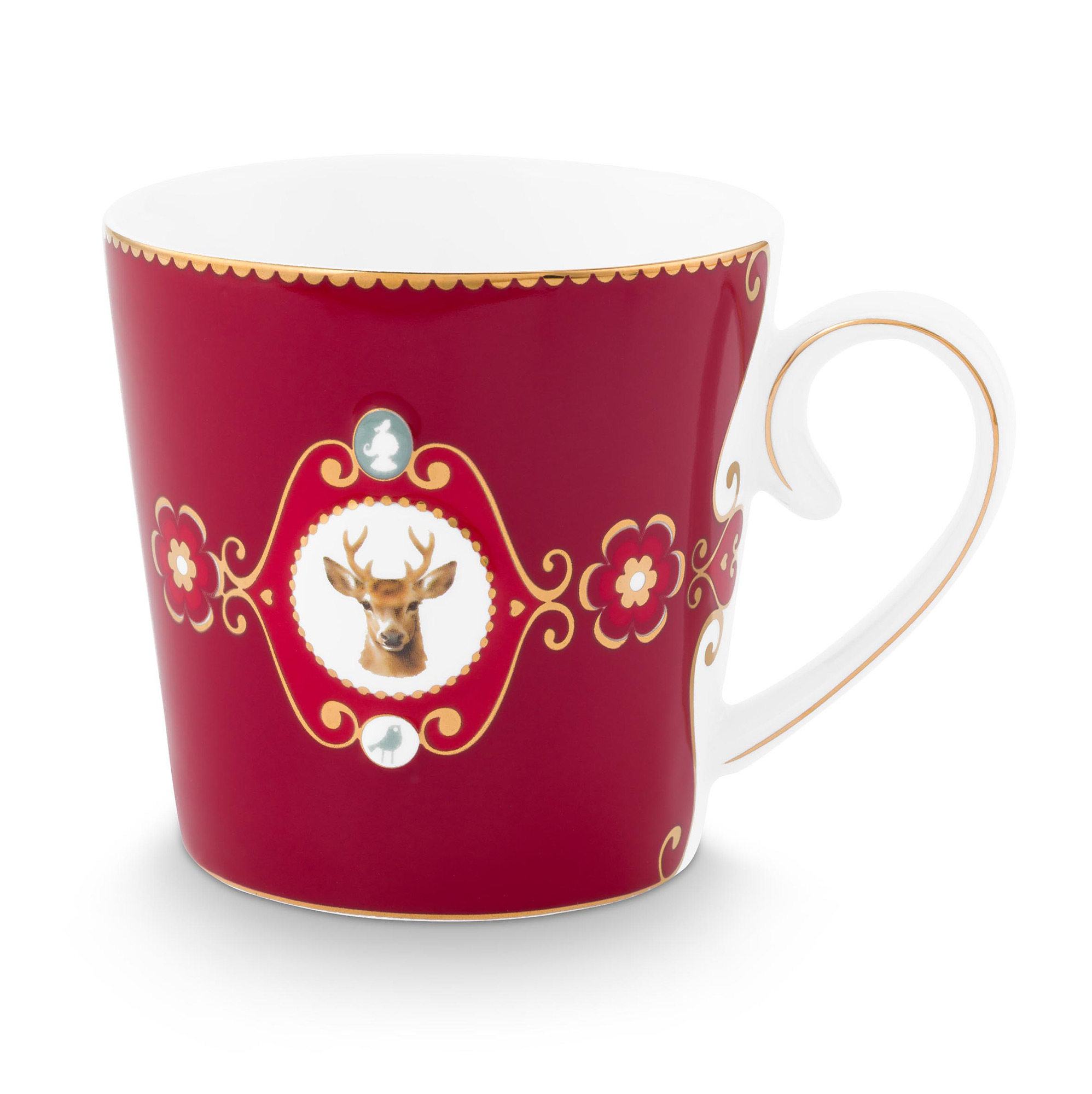 Pip Studio Tasse gross Love Birds | dunkelrot