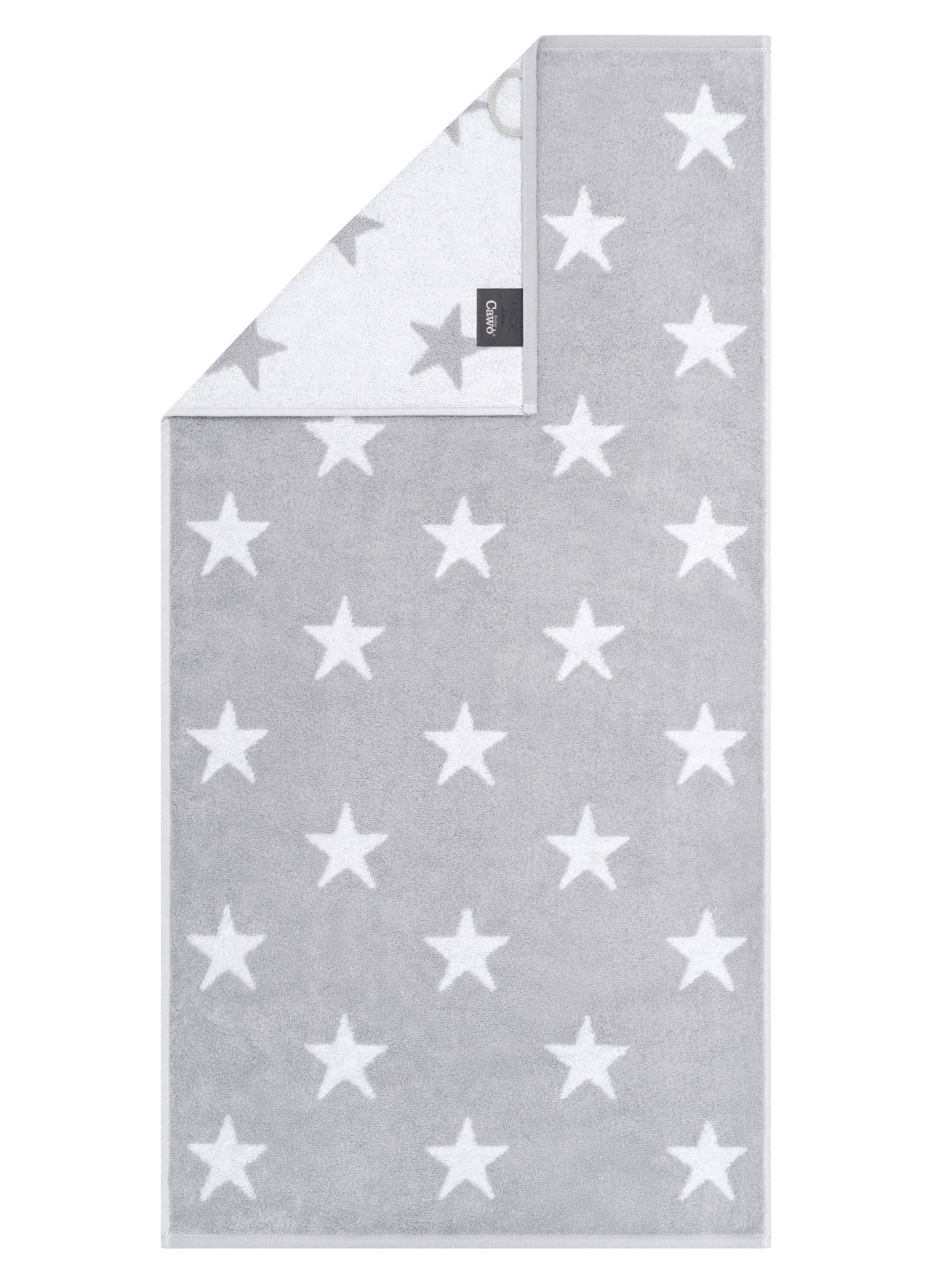 Cawö Handtuch New Stars | 76 platin/weiß