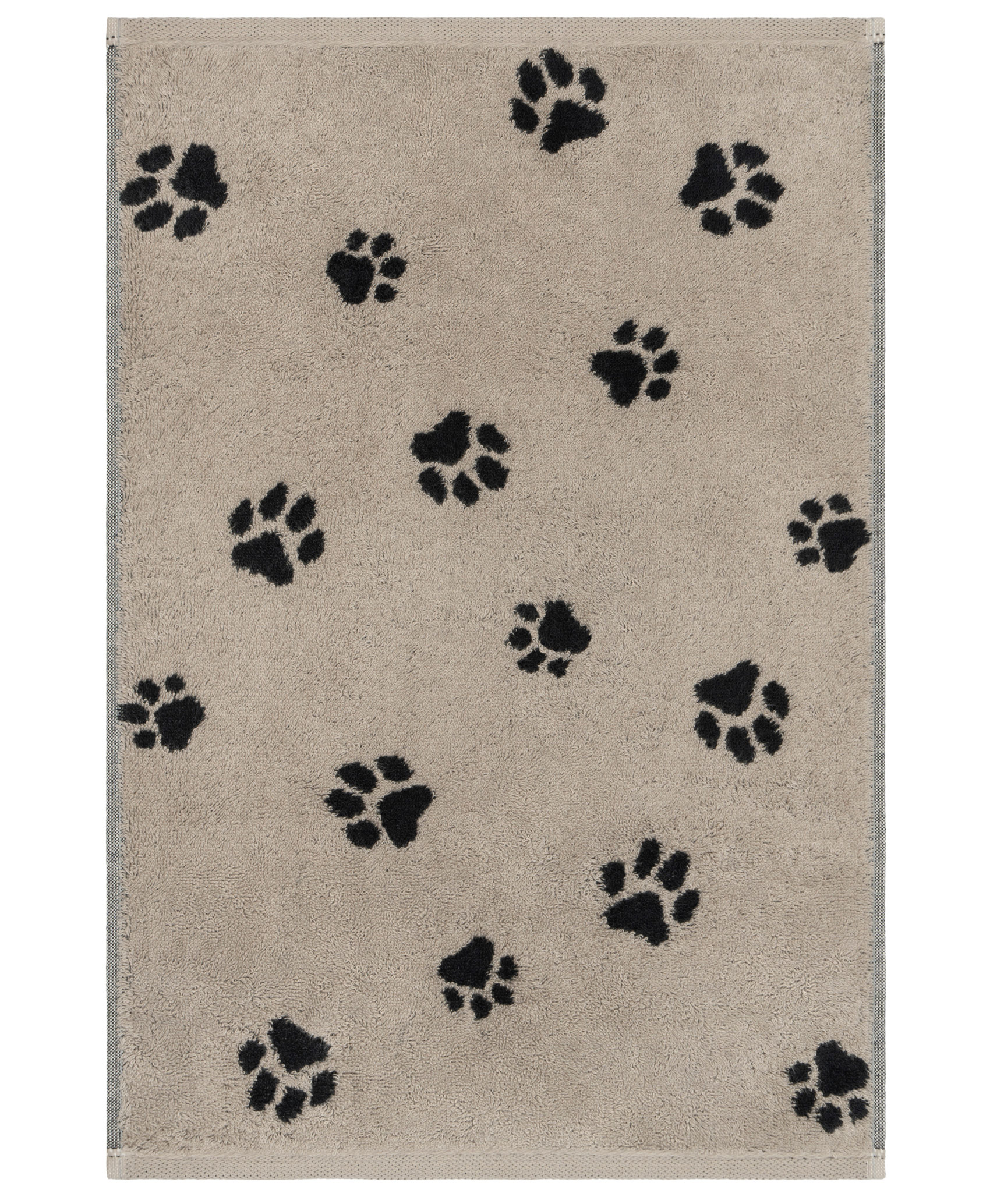 Cawö Gästetuch We love Dogs 6247 | 93 schwarz/beige