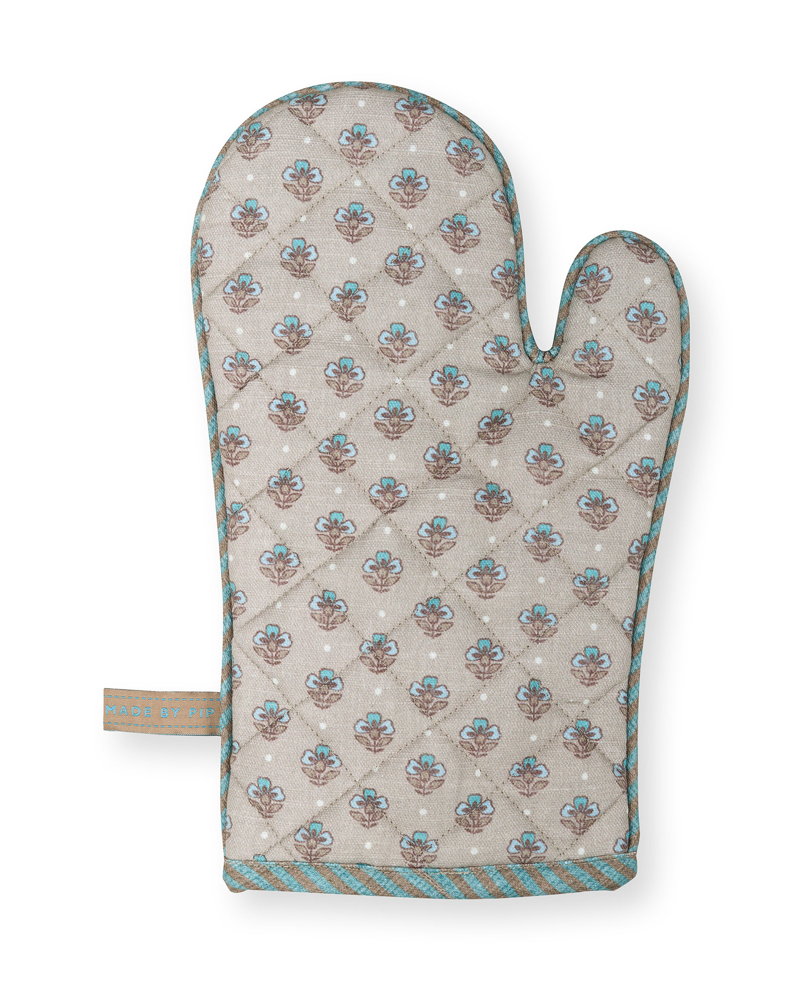 Pip Studio Topfhanschuh Blooming Tales | Khaki-Blue