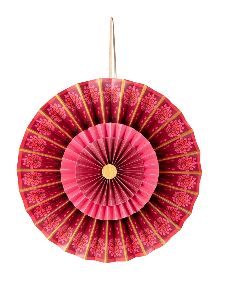 Pip Studio Papier Rosette Papierfächer  | Red