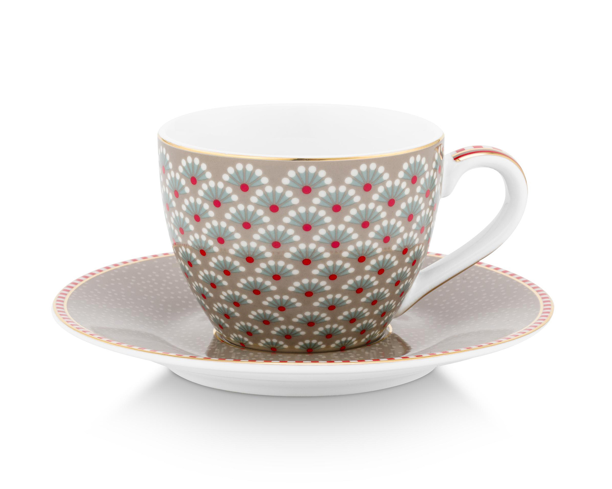 Pip Studio 2er Set Espresso Tasse & Untertasse Blooming Tale