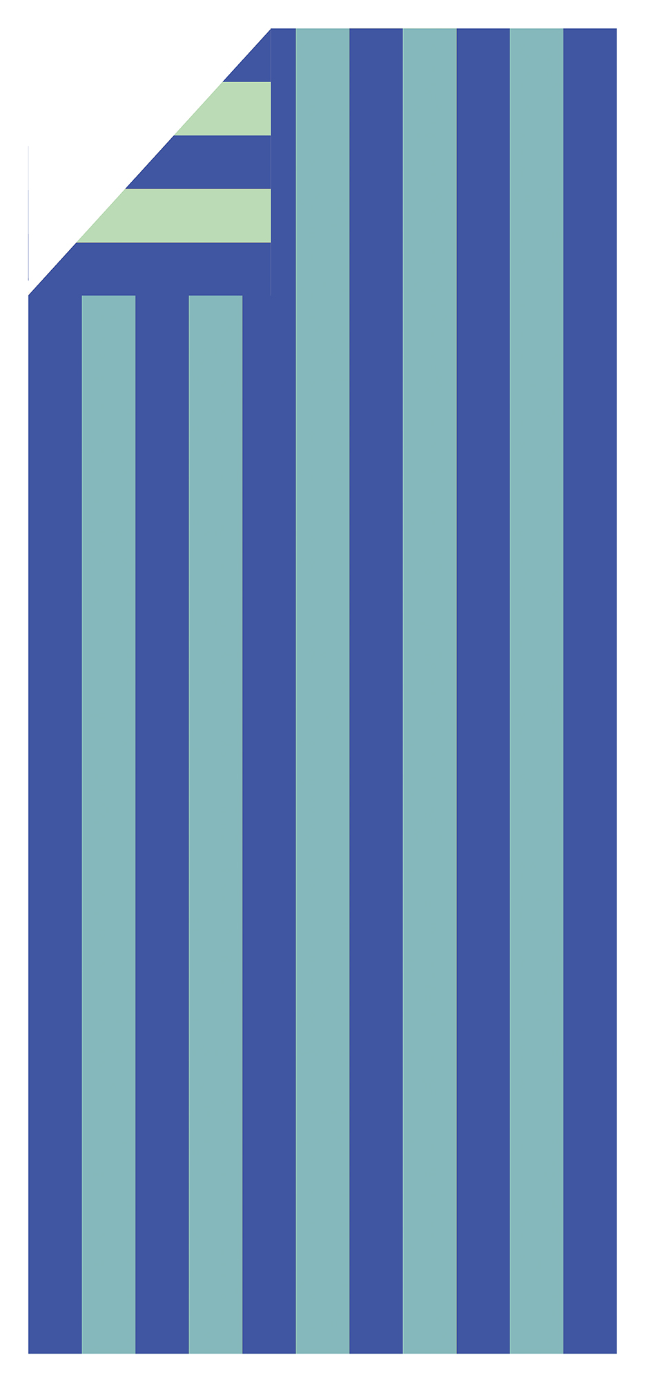 Cawö Strandtuch Jacquard Beach Tropical 5577 | 11 aqua