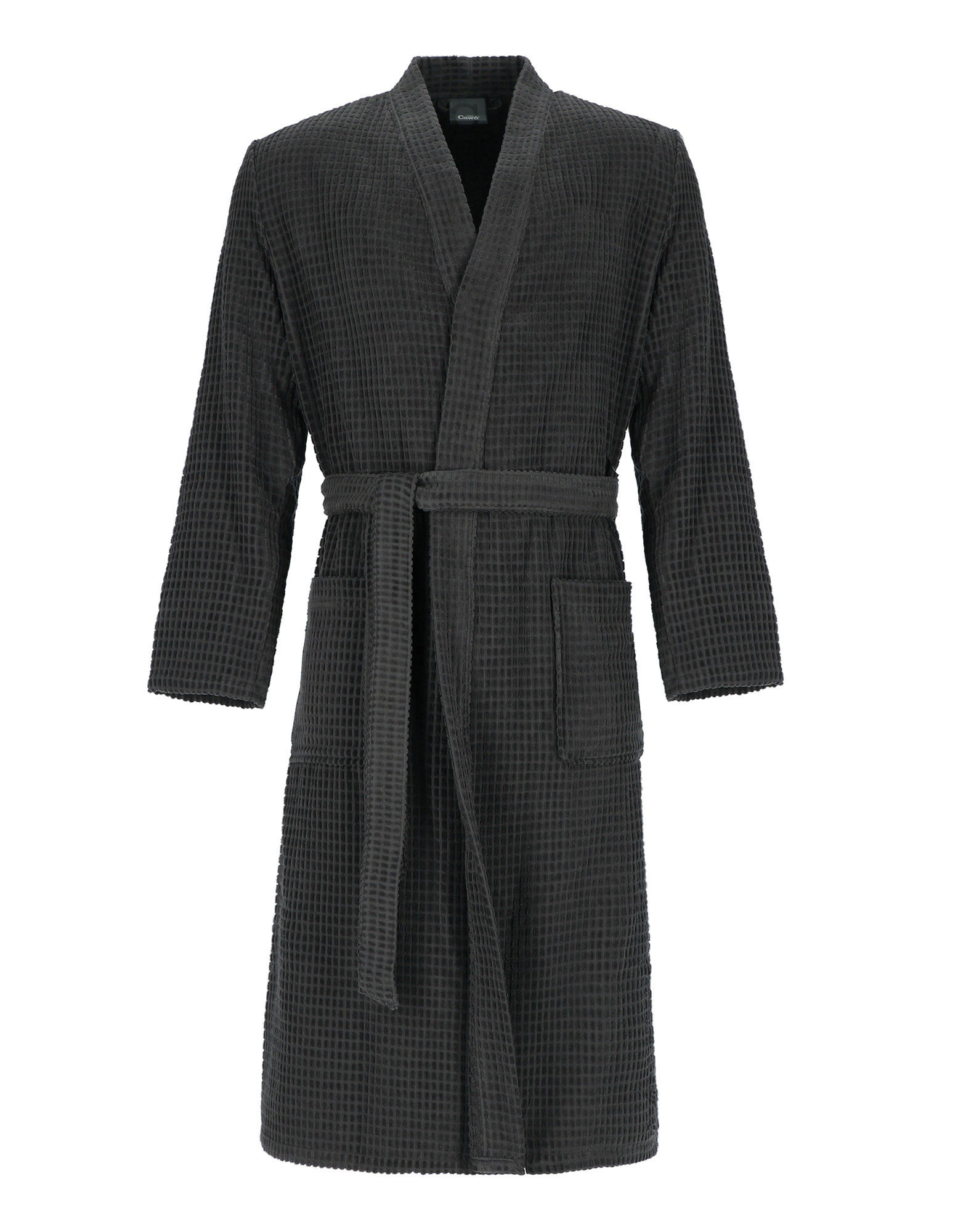 Cawö Herren Kimono-Bademantel  6845 | 740 basalt