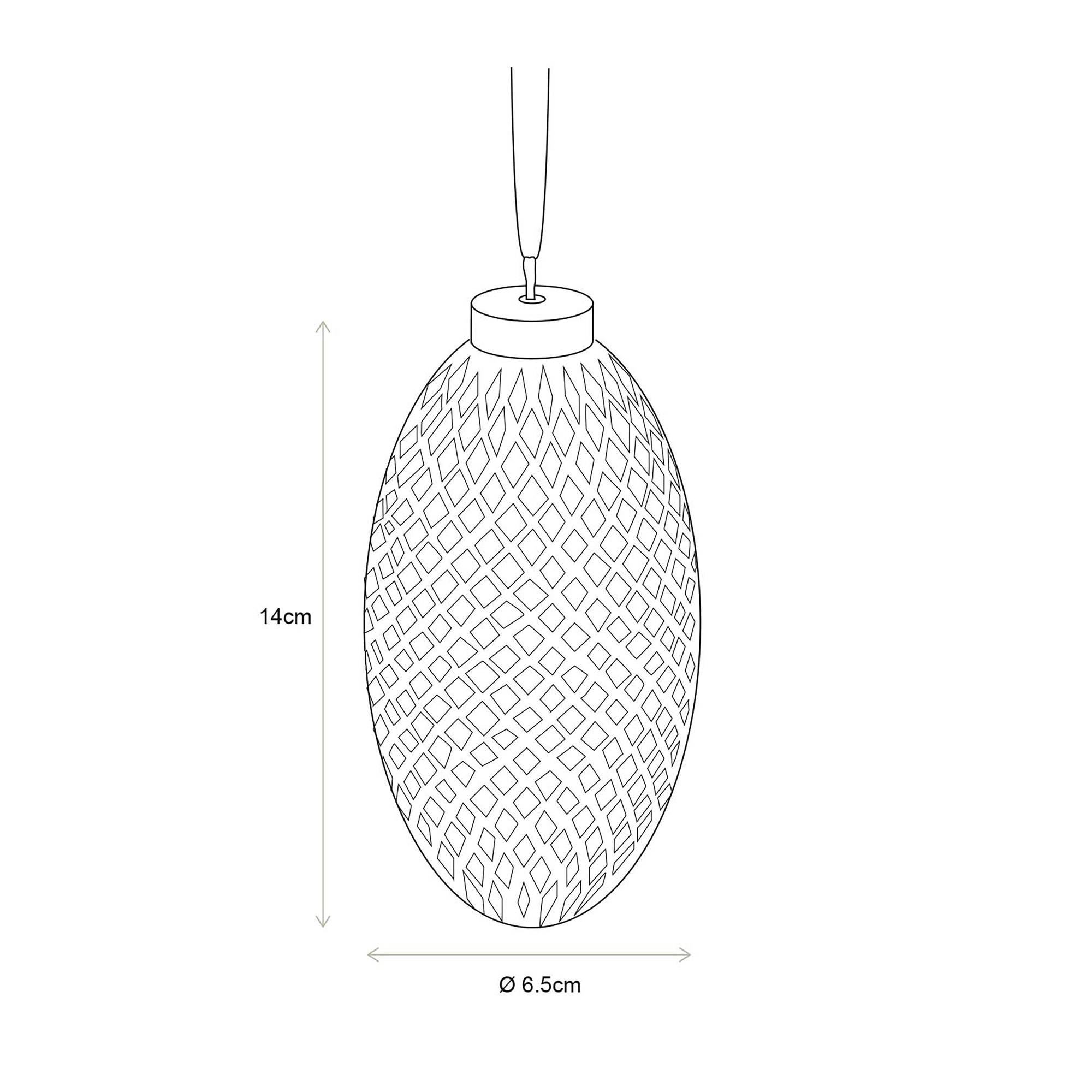 vtwonen Porzellan-Weihnachtskugel Christmas | Waffle