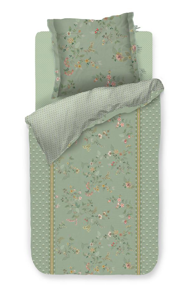 Pip Studio Perkalbettwäsche Kili Flower | grün