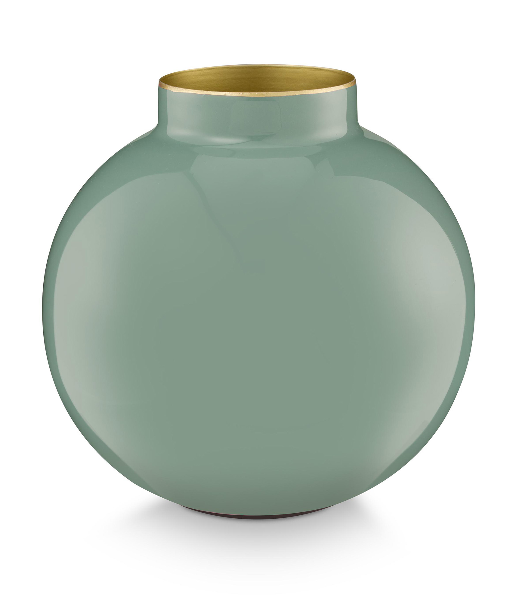 Pip Studio Metall Vase  | Mid Green