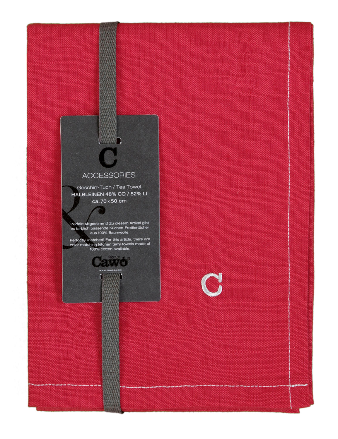 Cawö Geschirrtuch Solid 500 | 280 bordeaux