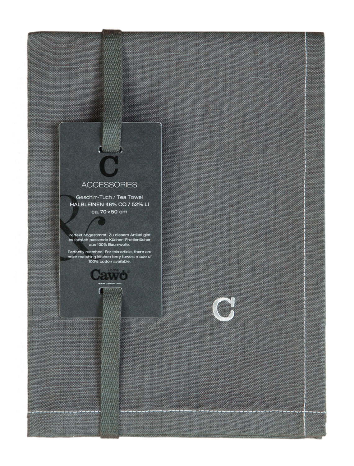 Cawö Geschirrtuch Solid 500 | 774 anthrazit
