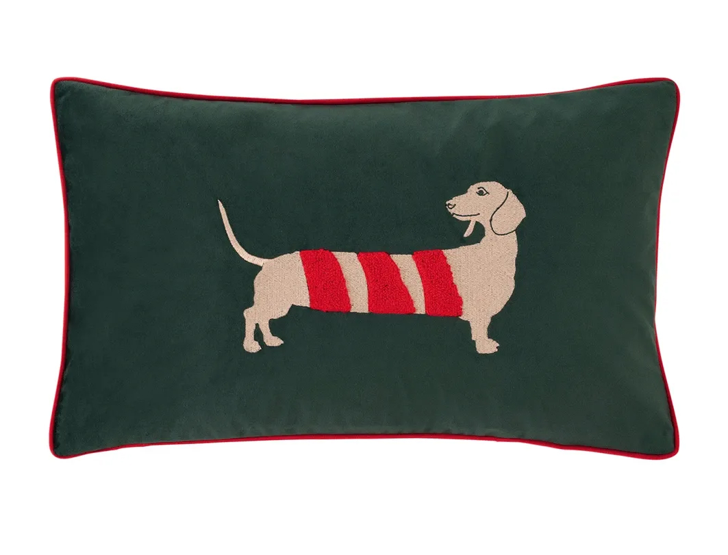 Pad Kissenhülle Candycane | dark green