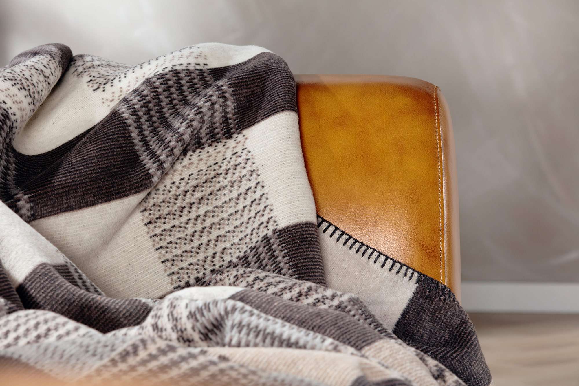 Biederlack Plaid / Decke Shadow Check