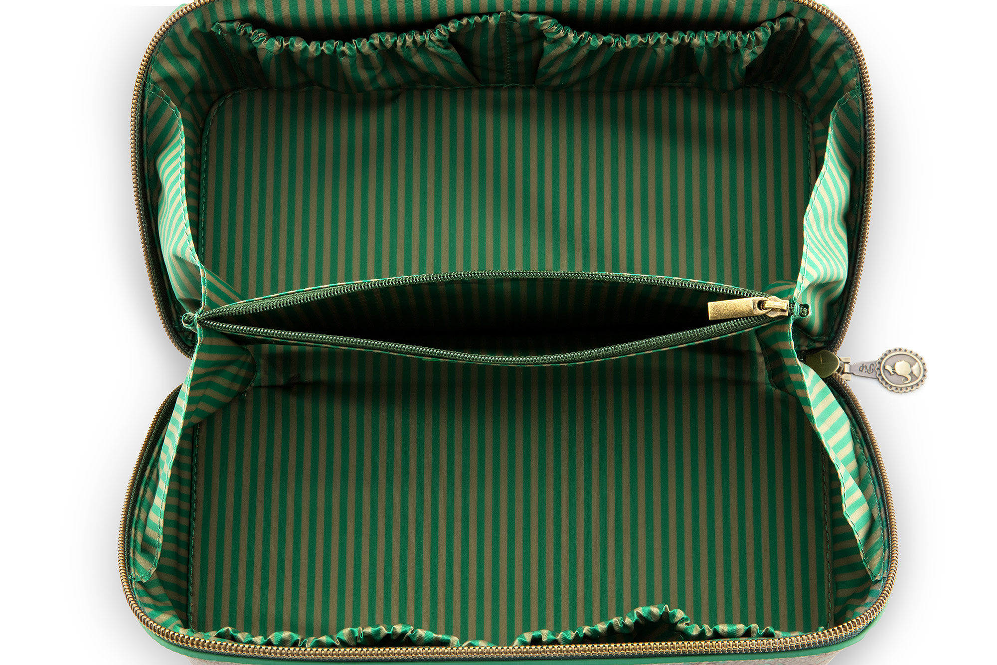 Pip Studio Kosmetiktasche Jaipur Flower | khaki-grün