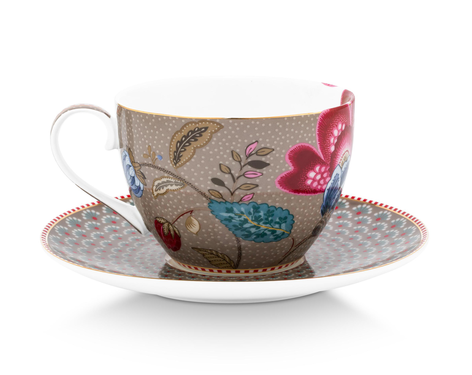 Pip Studio 3er Set Tasse & Untertasse Blooming Tales | Fanta
