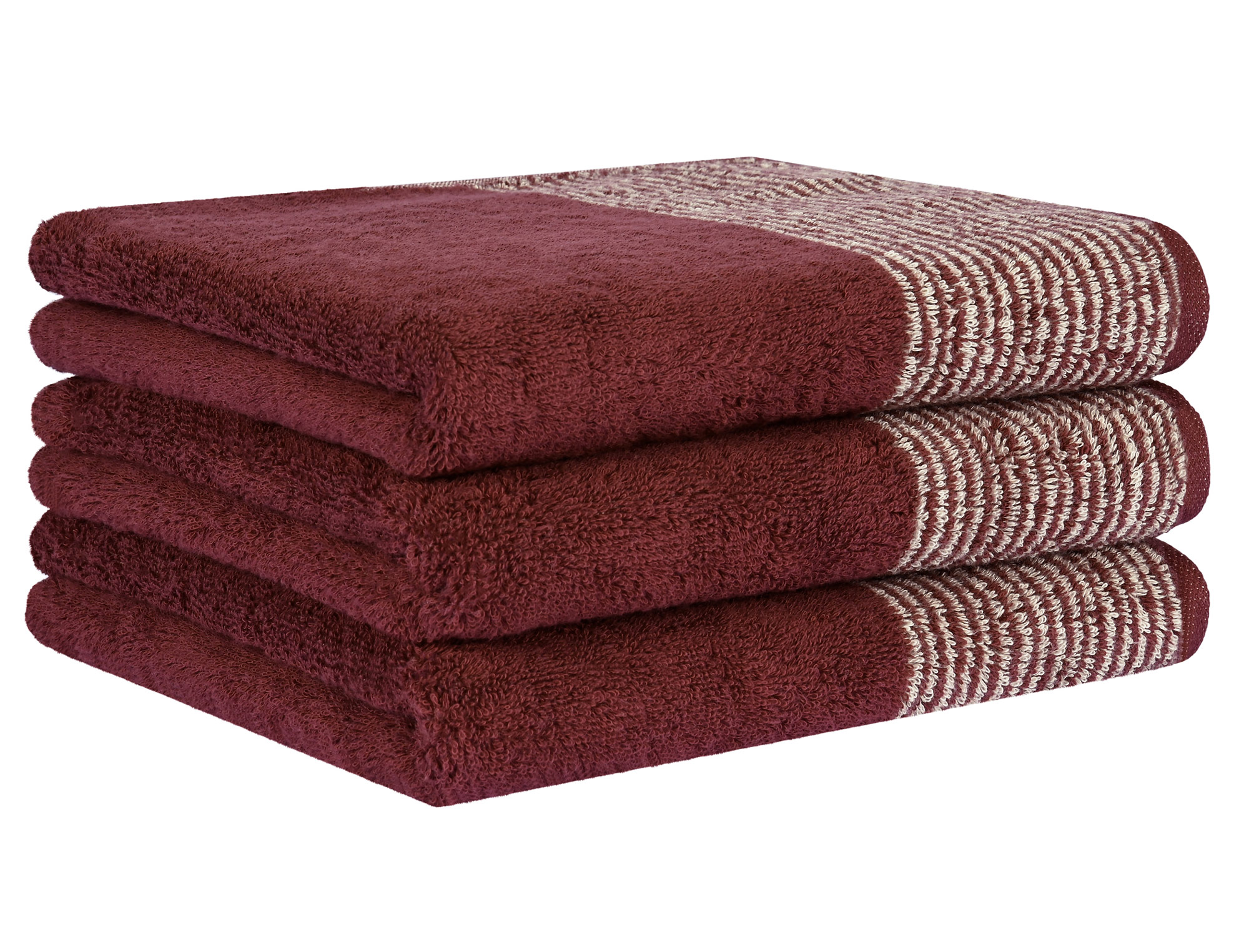 Cawö Handtuch Luxury Home Two-Tone 590 | 23 bordeaux