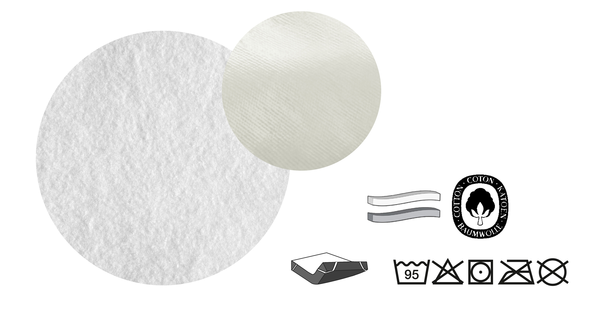 Biberna Sleep & Protect Molton-Matratzenauflage | 142 Weiss