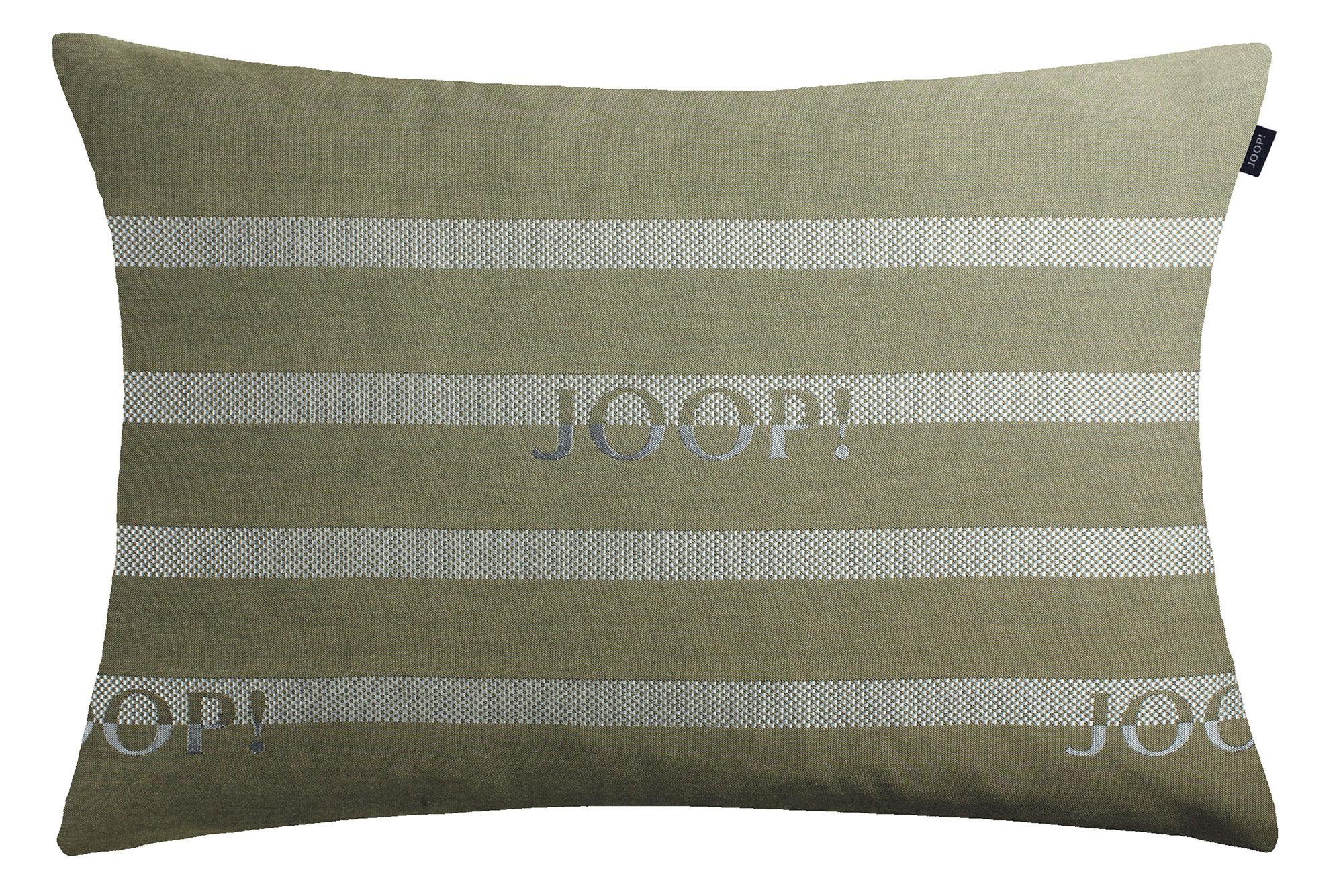 JOOP! Kissenhülle LOGO STRIPES | 090 oliv JOOP! Kissenhülle LOGO STRIPES | 090 oliv