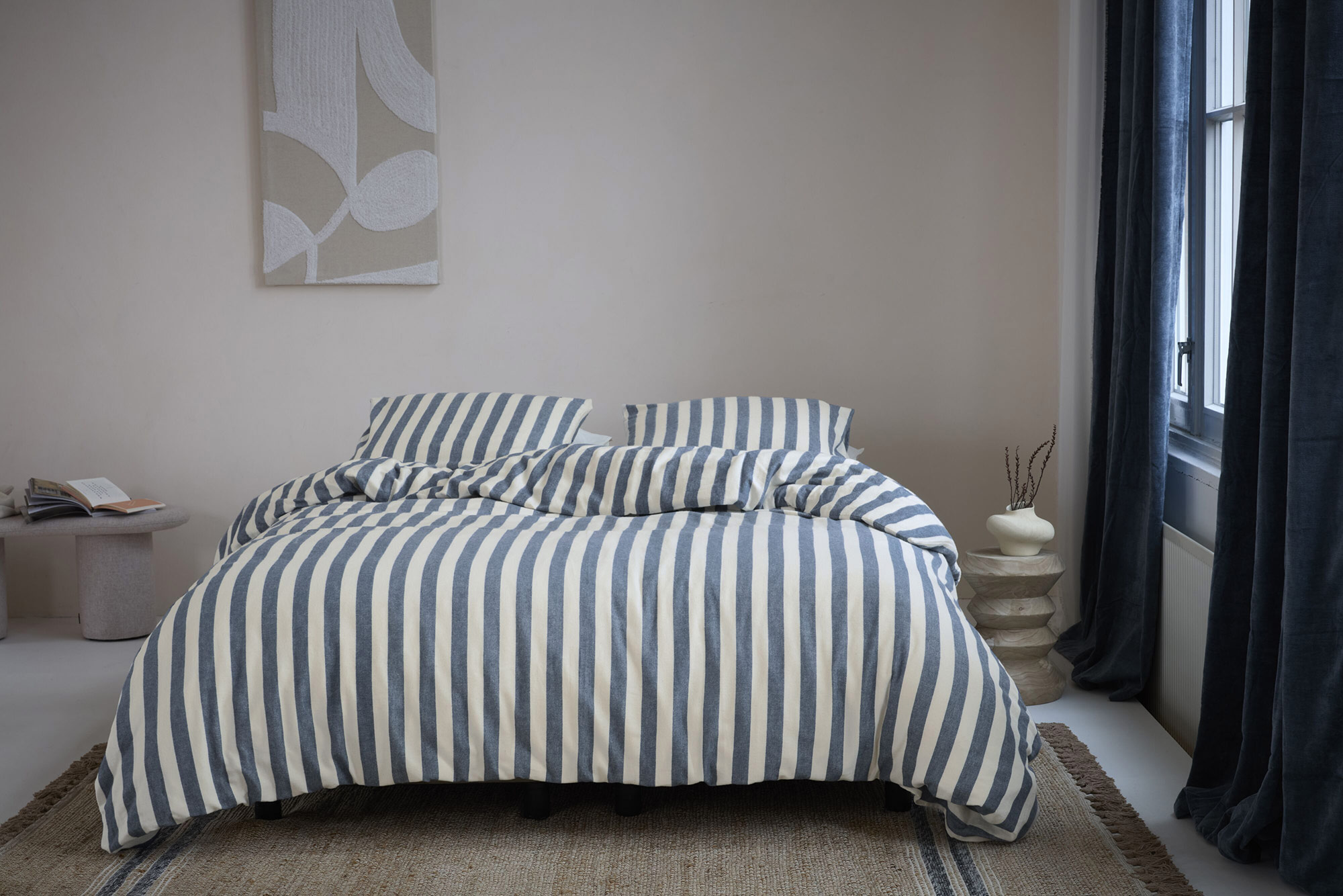 Beddinghouse Flanellbettwäsche Jamie | blau