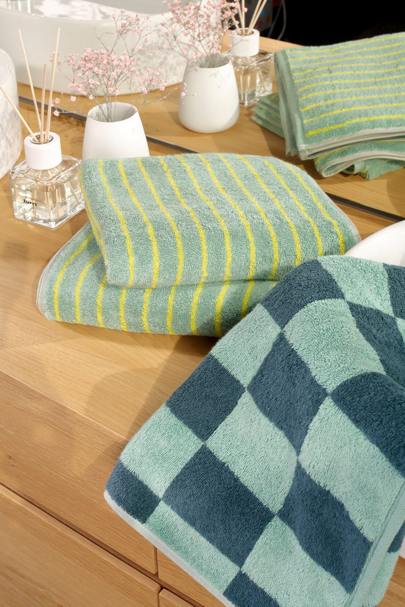 Cawö Handtuch Weekend 6296 | 40 grün/lemon