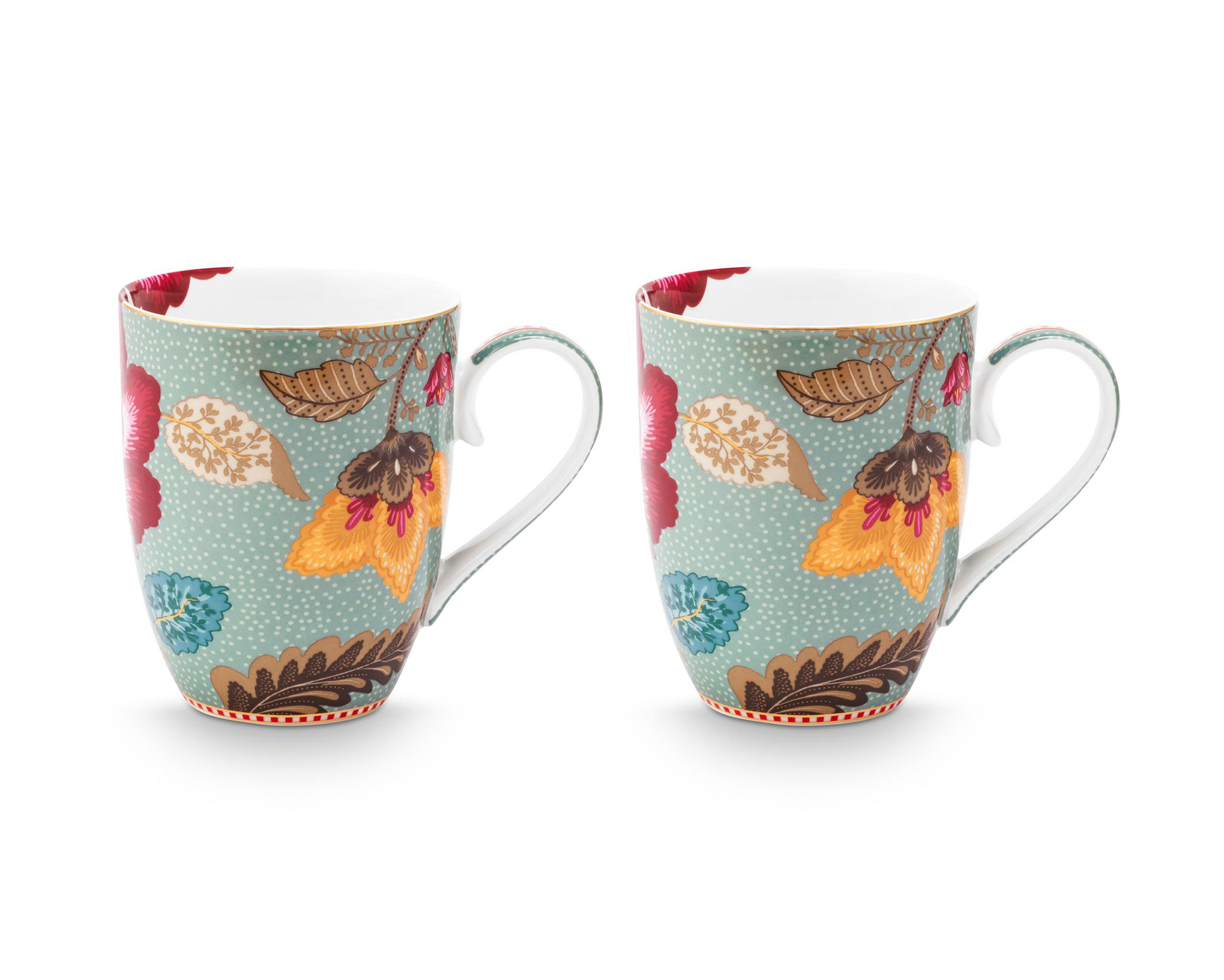 Pip Studio 2er Set Tassen gross Blooming Tales | Blue
