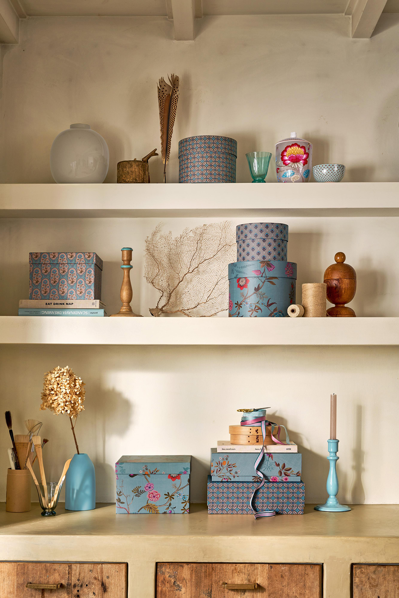 Pip Studio Vorratsdose Blooming Tales | Fantasy Khaki