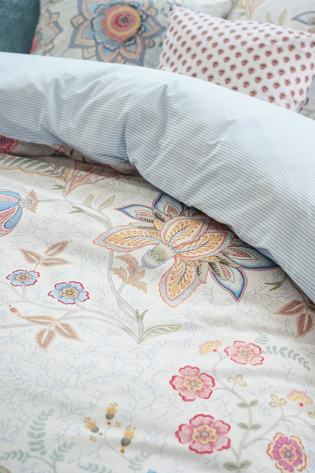 Pip Studio Perkalbettwäsche Mumbai Morning | Hellblau